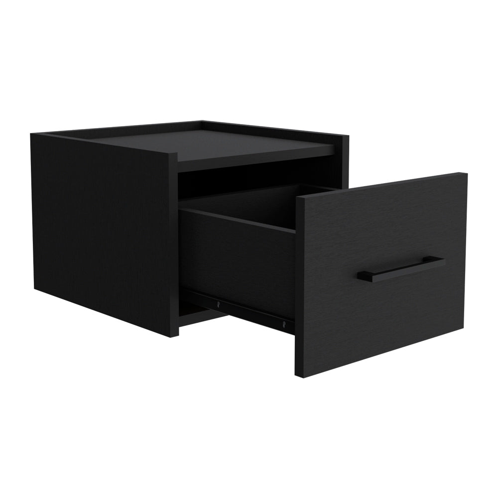 Calion Floating Nightstand - Black-American Furniture Outlet