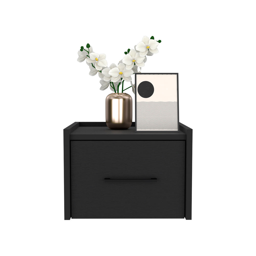 Calion Floating Nightstand - Black-American Furniture Outlet