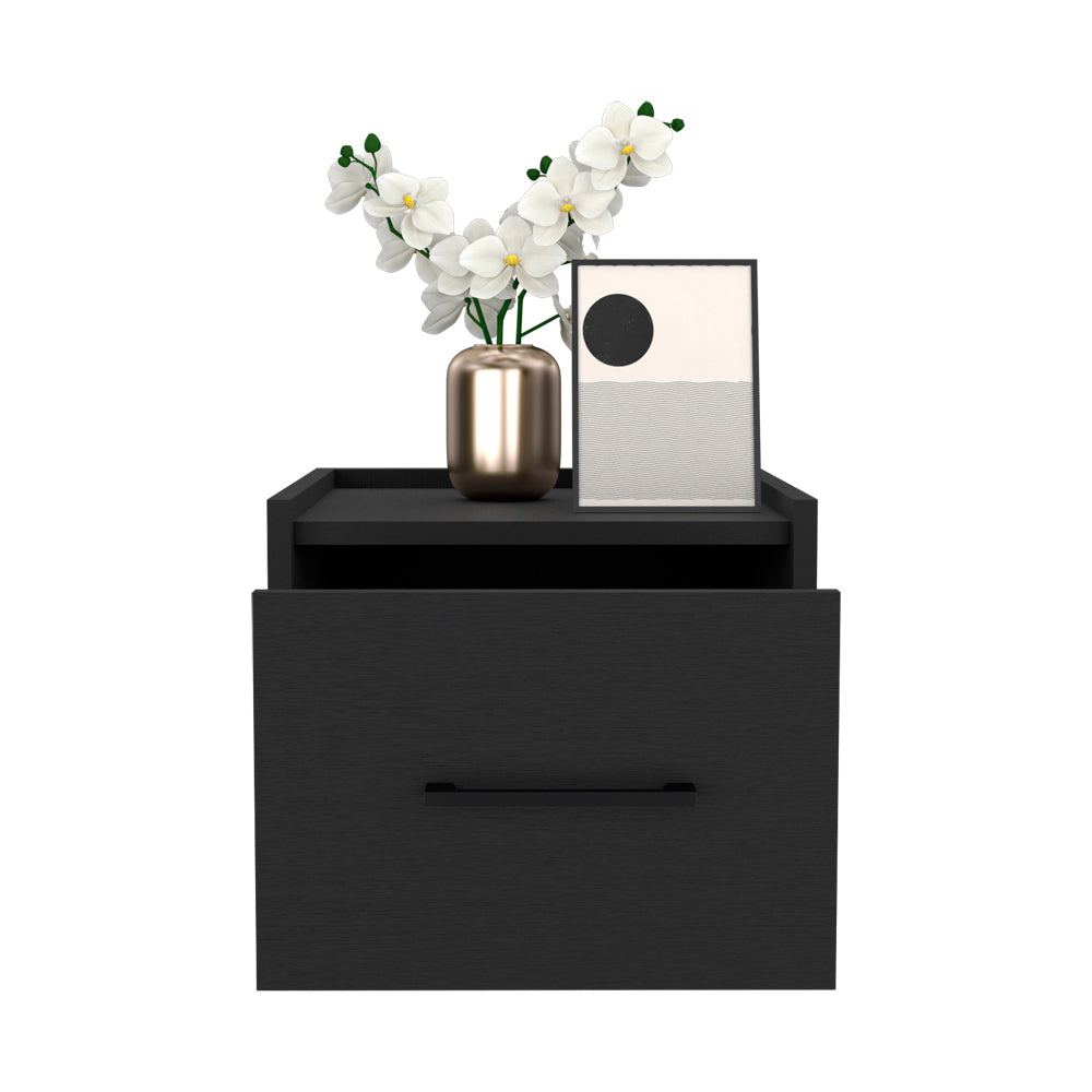 Calion Floating Nightstand - Black-American Furniture Outlet