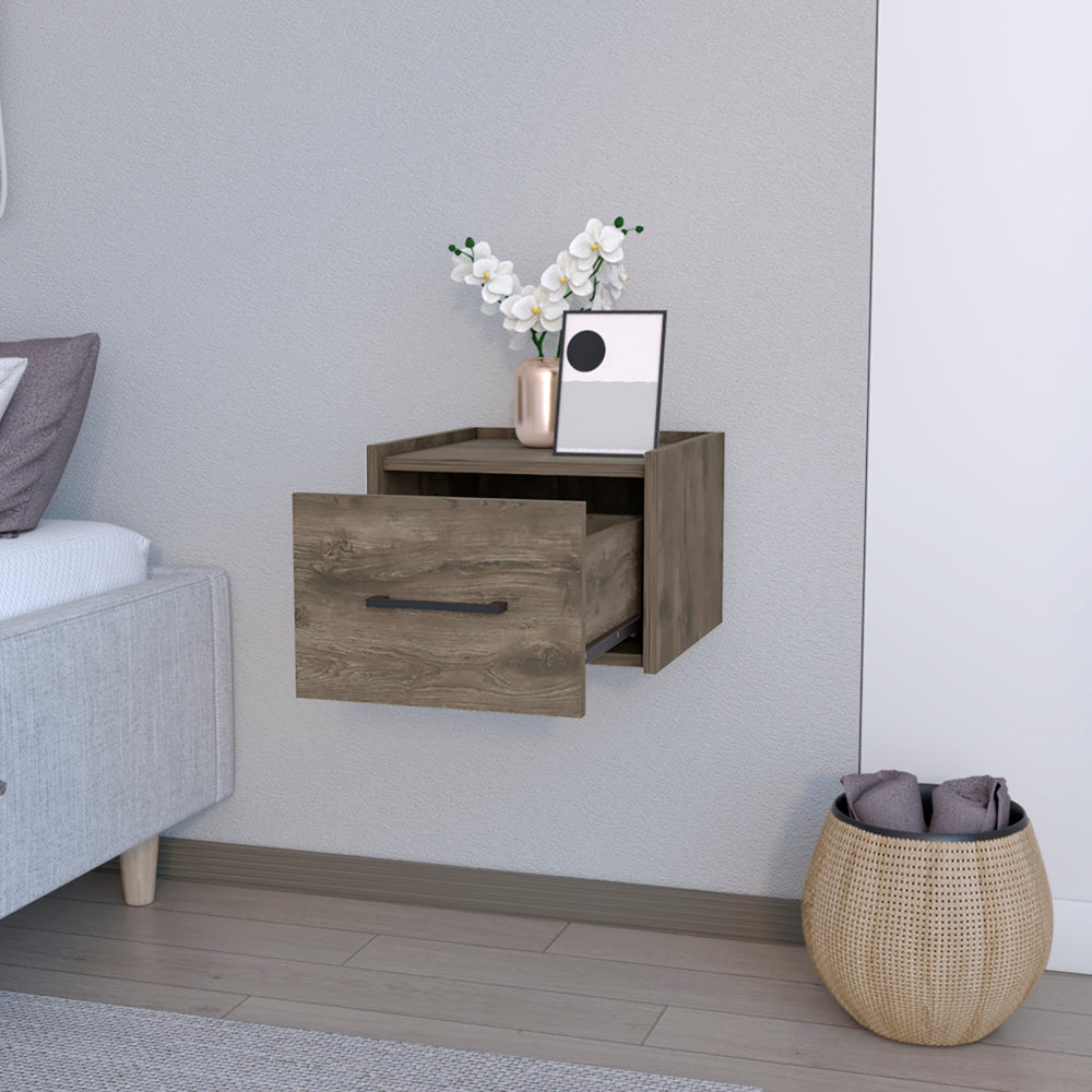 Calion Floating Nightstand - Dark Brown-American Furniture Outlet