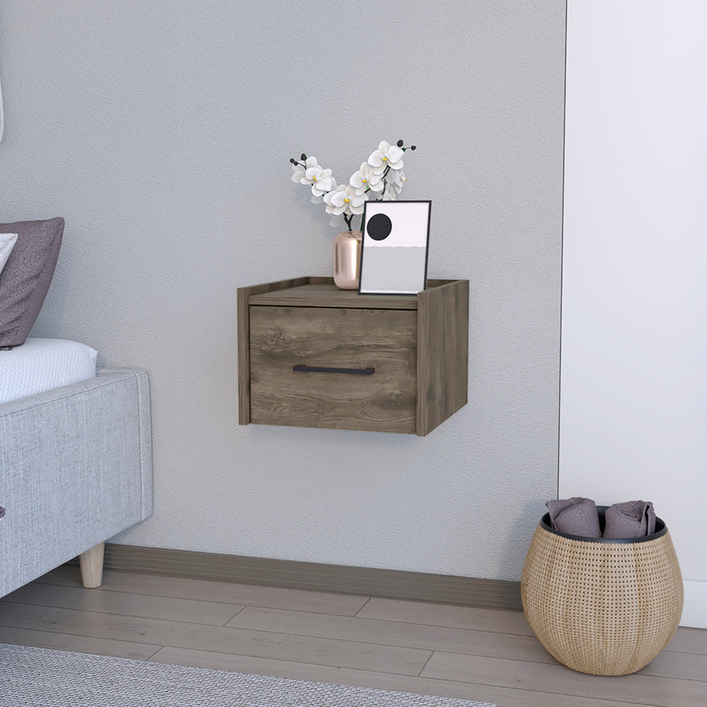 Calion Floating Nightstand - Dark Brown-American Furniture Outlet