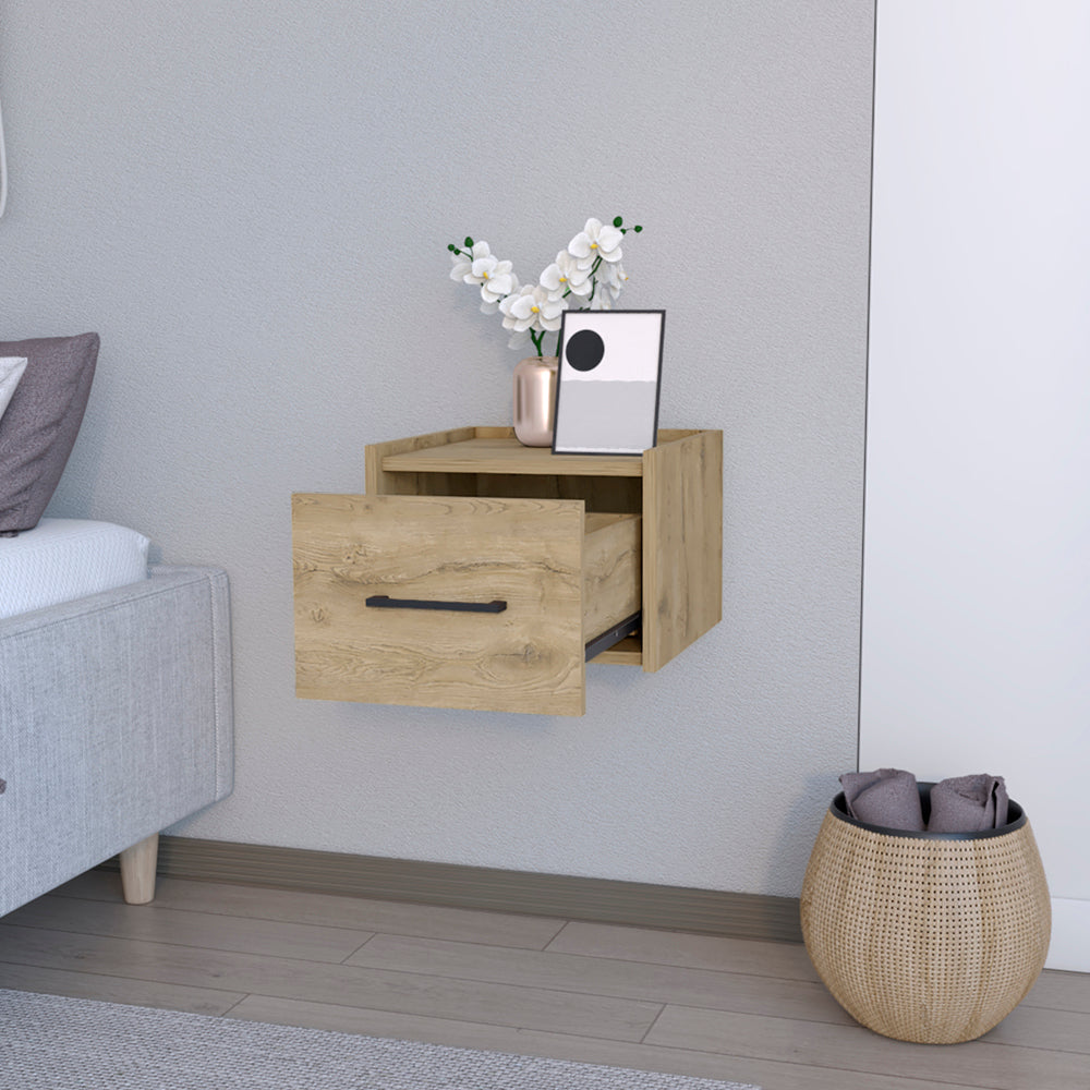 Calion Floating Nightstand - Macadamia (Under 70 characters)-American Furniture Outlet