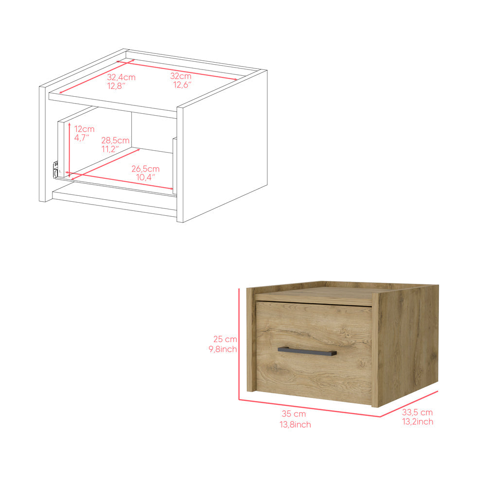 Calion Floating Nightstand - Macadamia (Under 70 characters)-American Furniture Outlet