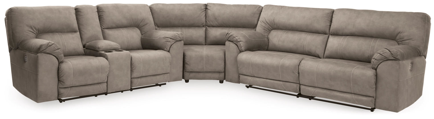 Cavalcade Gray Reclining Sectional-Benchcraft®-American Furniture Outlet