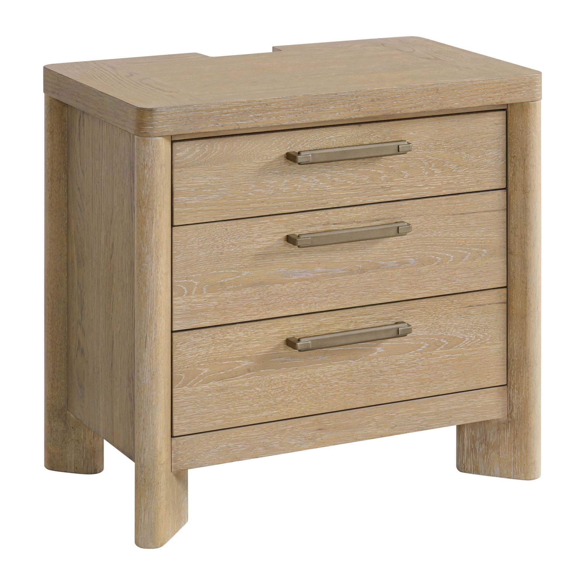 Clove Tan Nightstand - 3 Drawers-American Furniture Outlet