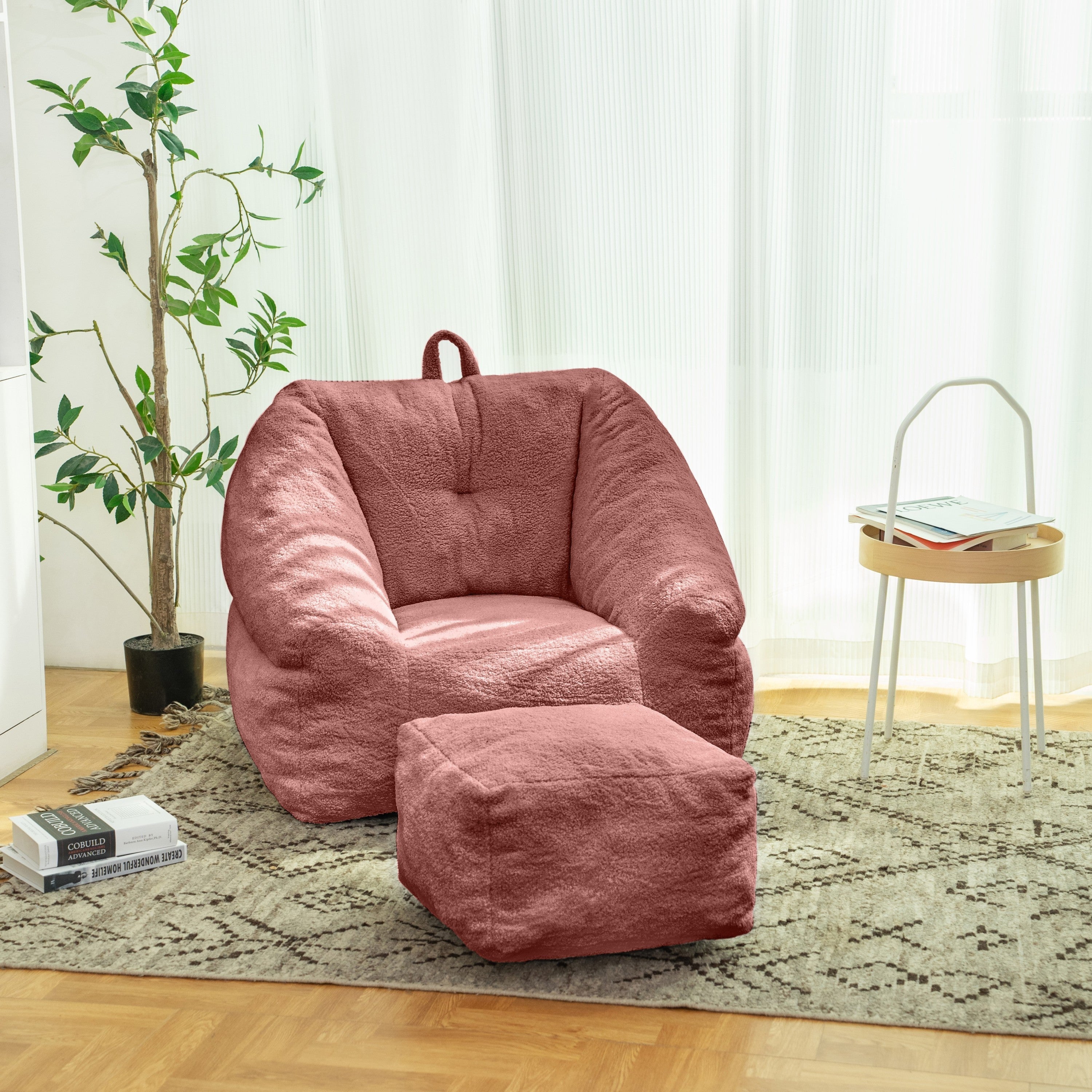 Comfy Bean Bag Chair with Memory Foam Filling-American Furniture Outlet