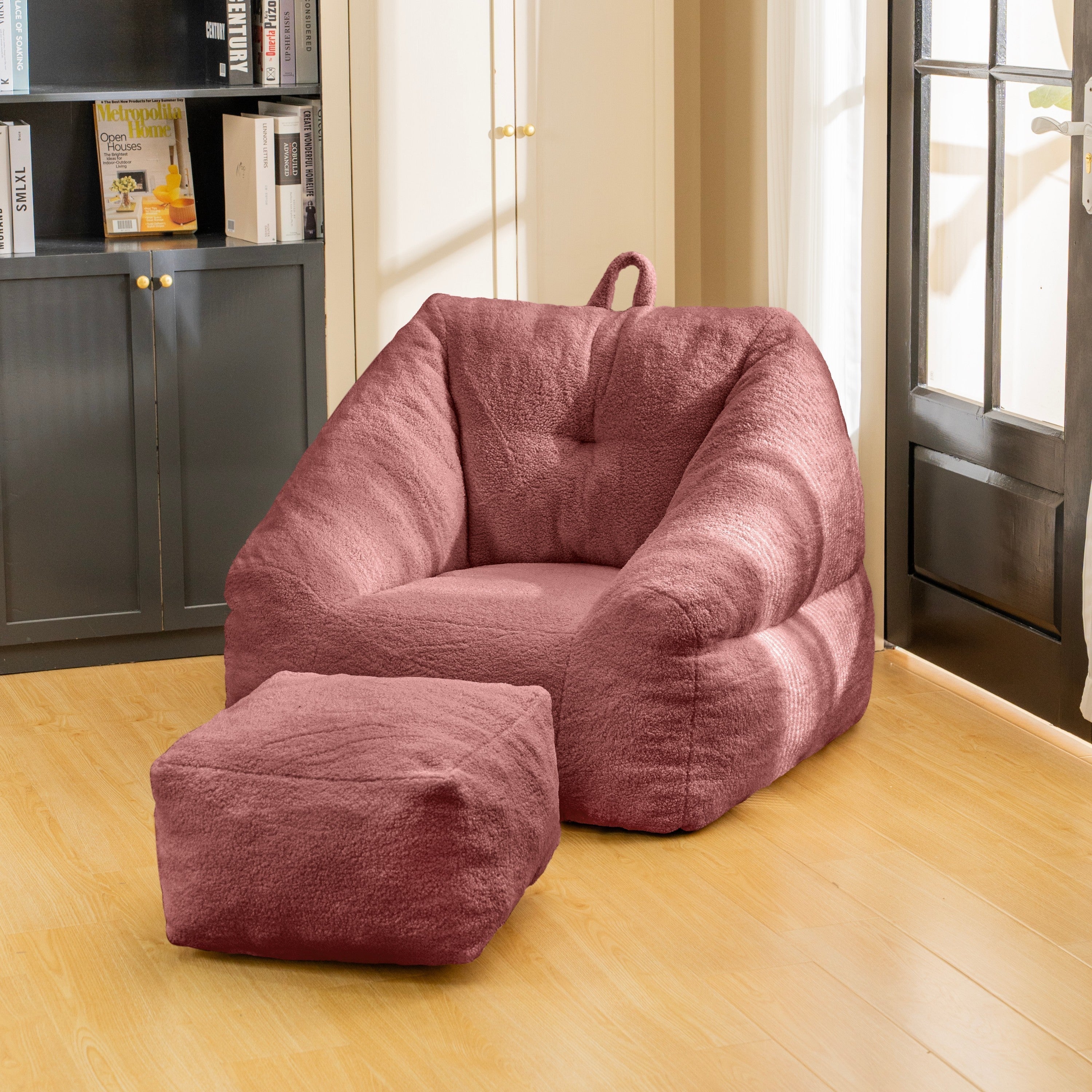 Comfy Bean Bag Chair with Memory Foam Filling-American Furniture Outlet