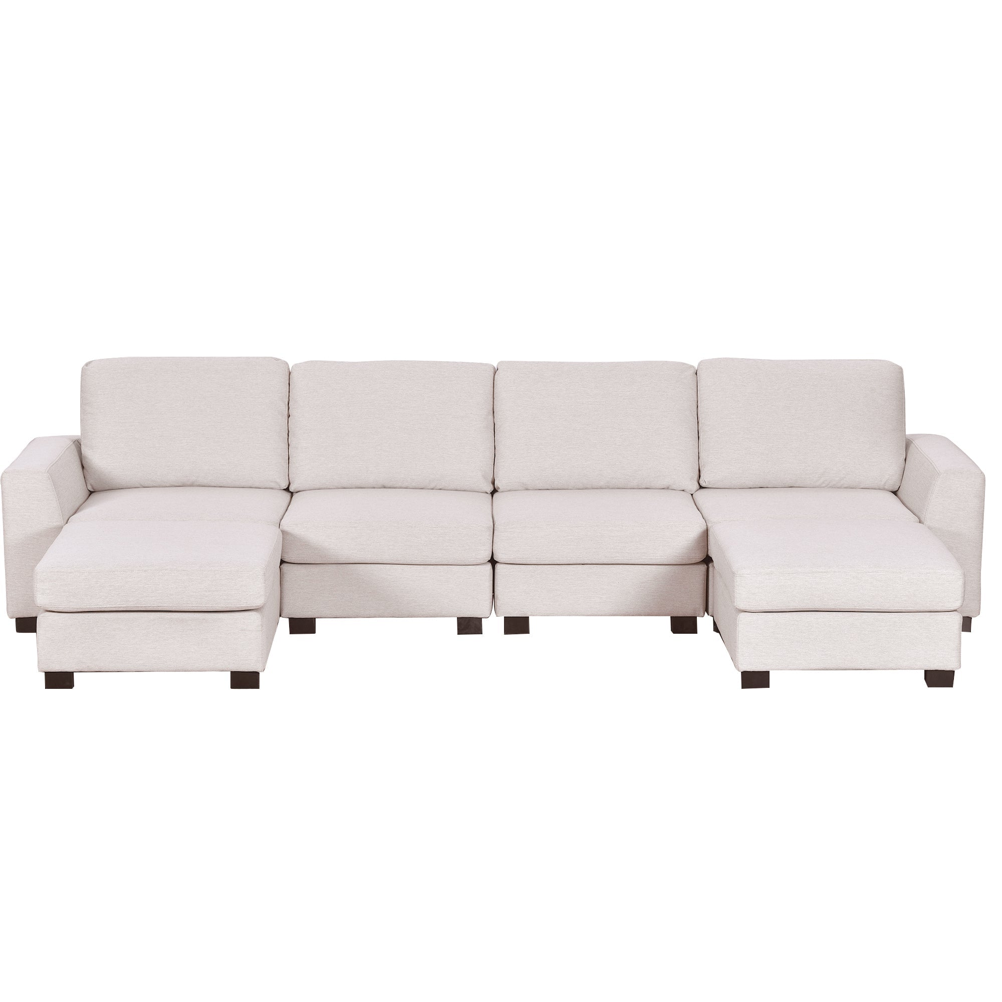 Cozy & Stylish Beige Modular Sectional-American Furniture Outlet -American Furniture Outlet