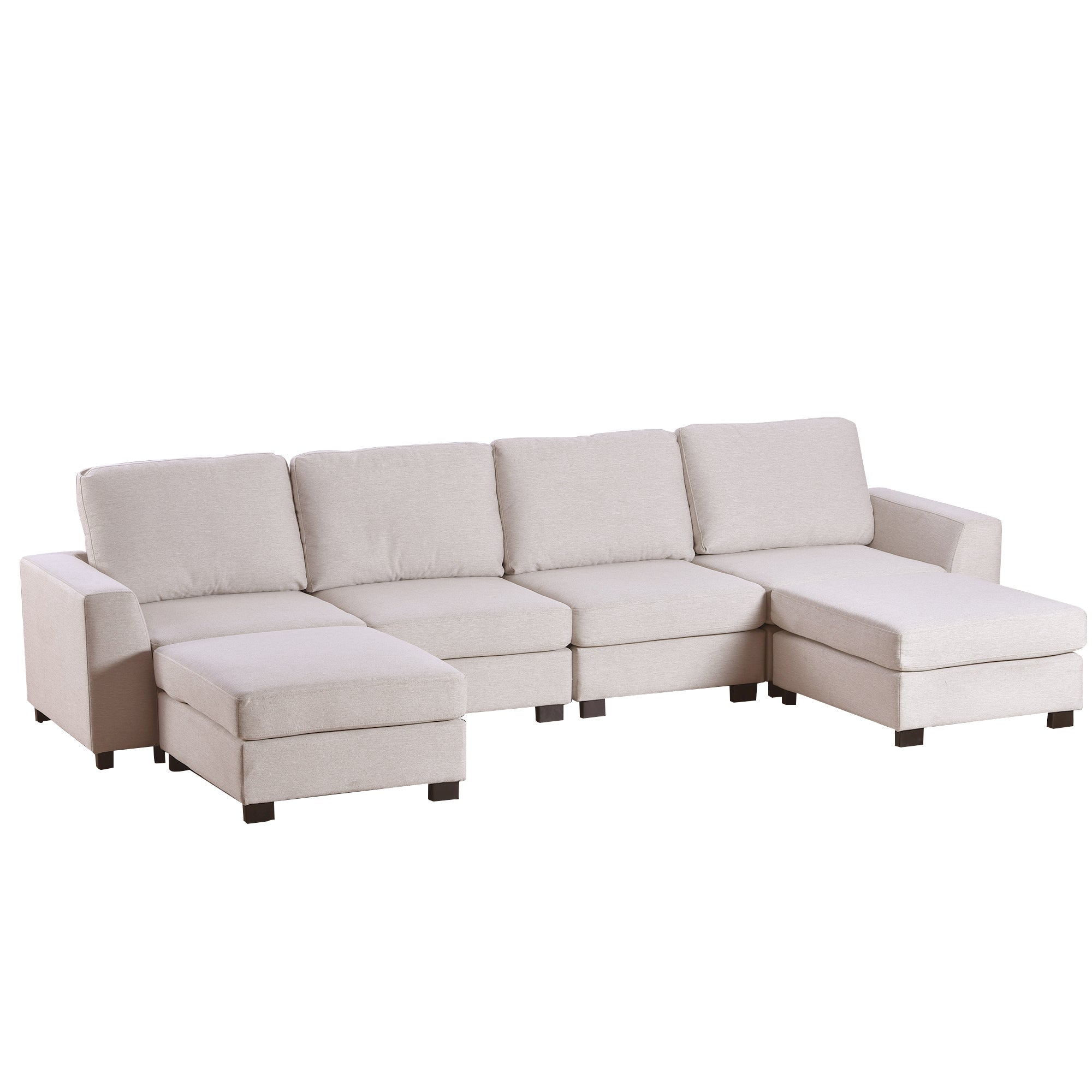 Cozy & Stylish Beige Modular Sectional-American Furniture Outlet -American Furniture Outlet