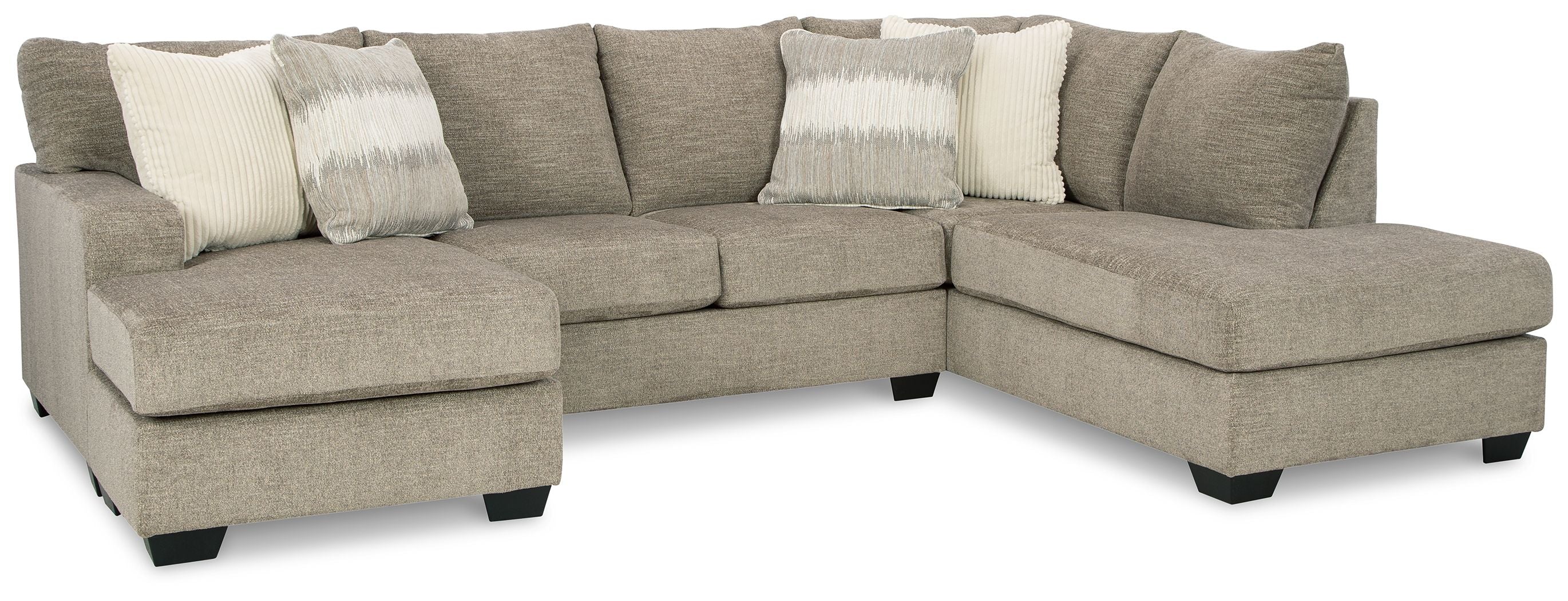 Creswell Gray Stone 2-Piece U Shaped Sectional-Signature Design by Ashley®-American Furniture Outlet