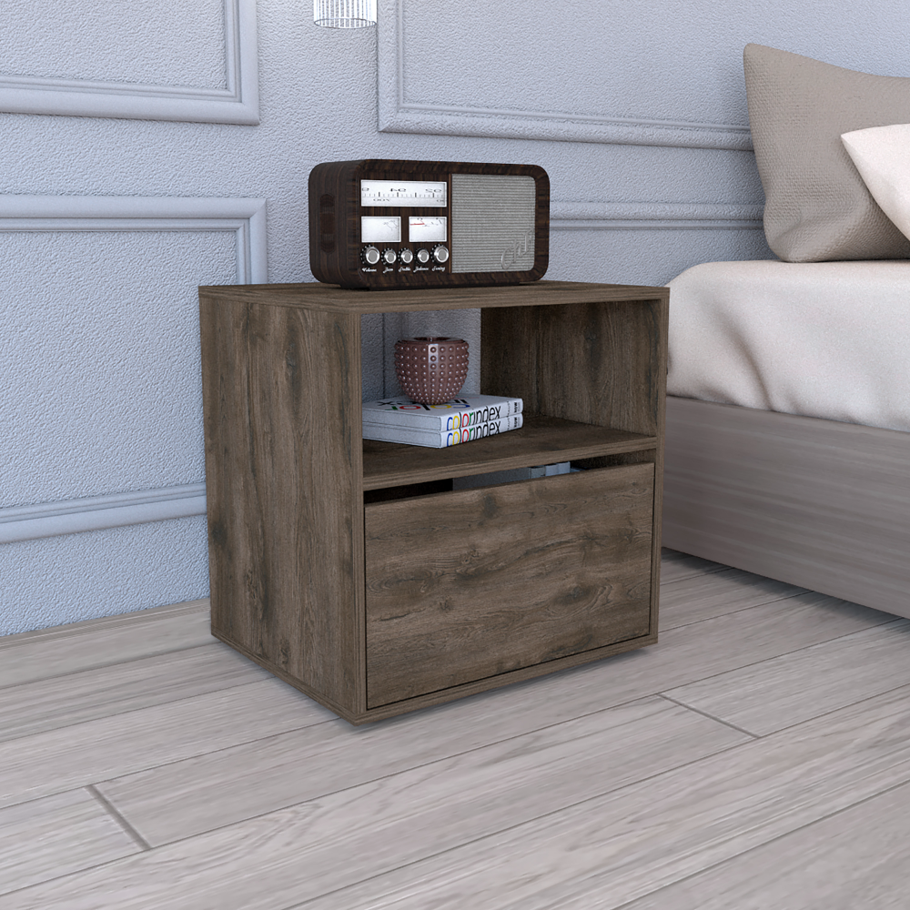Dark Brown Nightstand w/ O-American Furniture Outlet