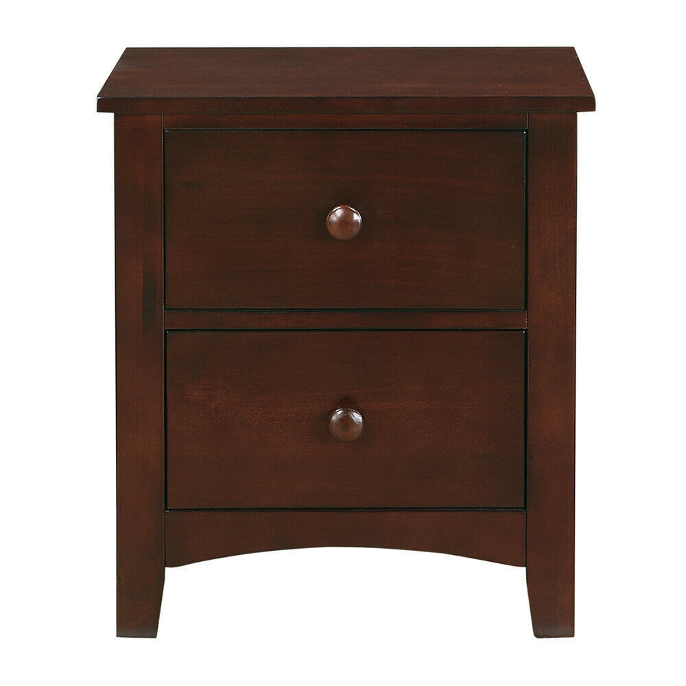Dark Oak Nightstand - 2 Drawers-American Furniture Outlet