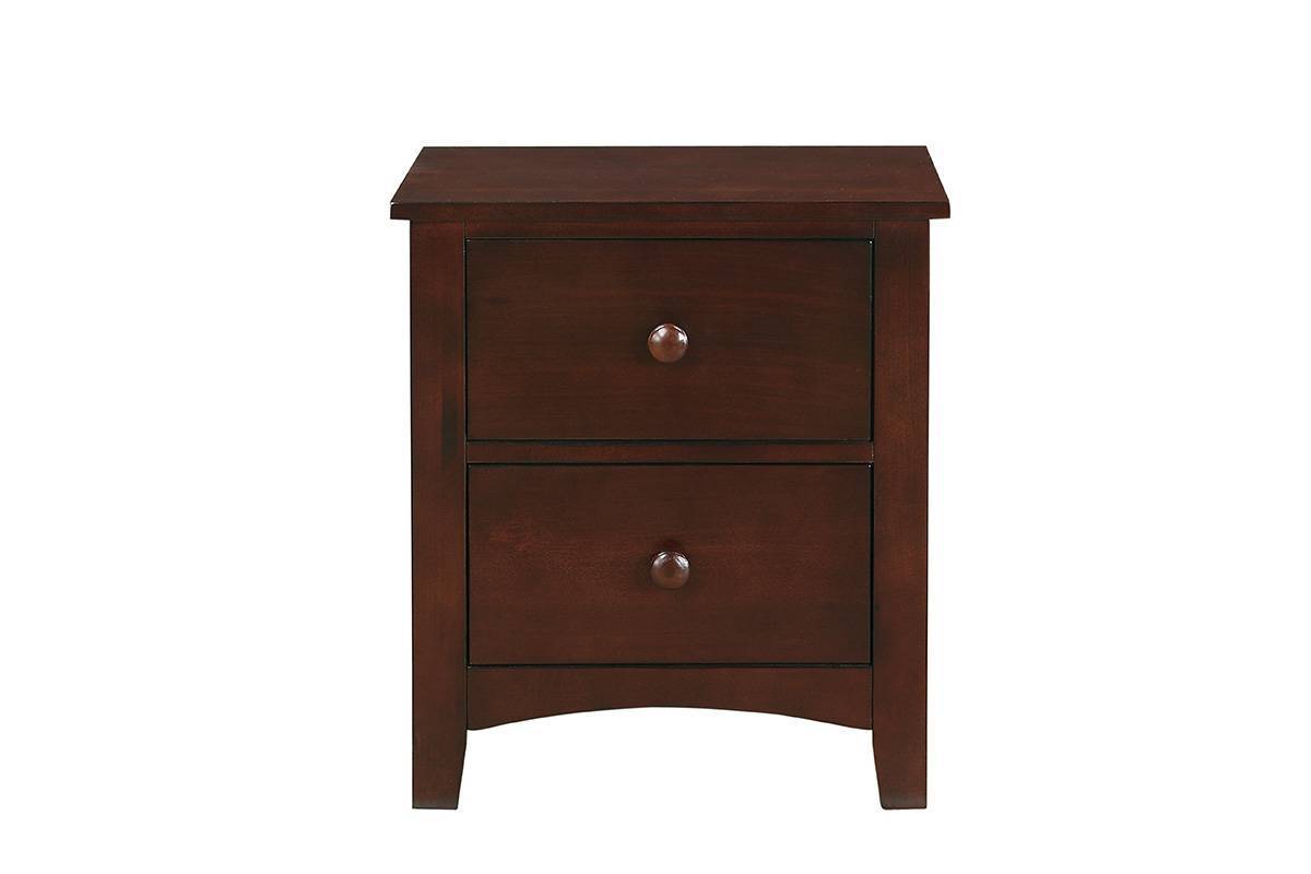 Dark Oak Nightstand - 2 Drawers-American Furniture Outlet