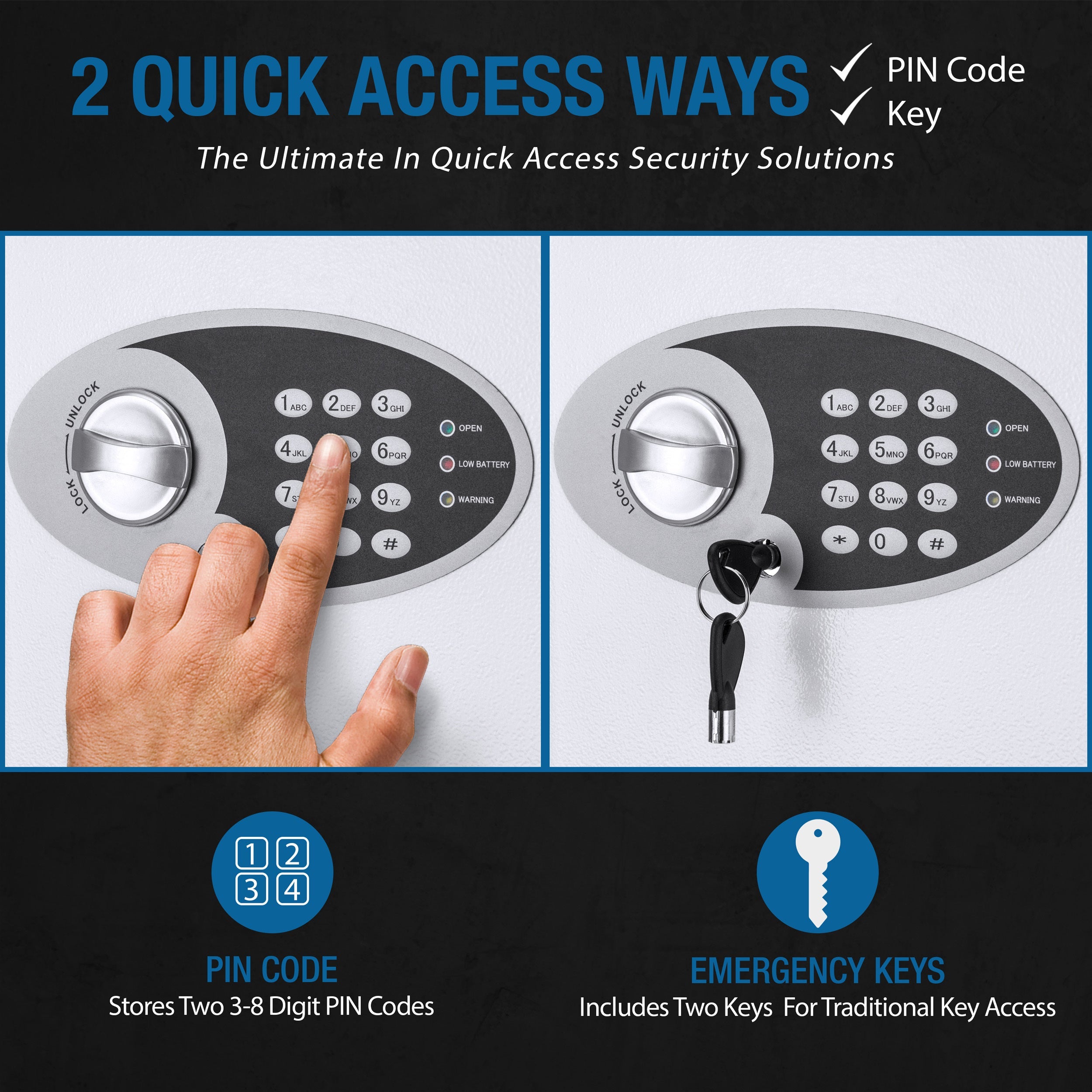 Digital Key Cabinet | 144 Key Safe Box-American Furniture Outlet