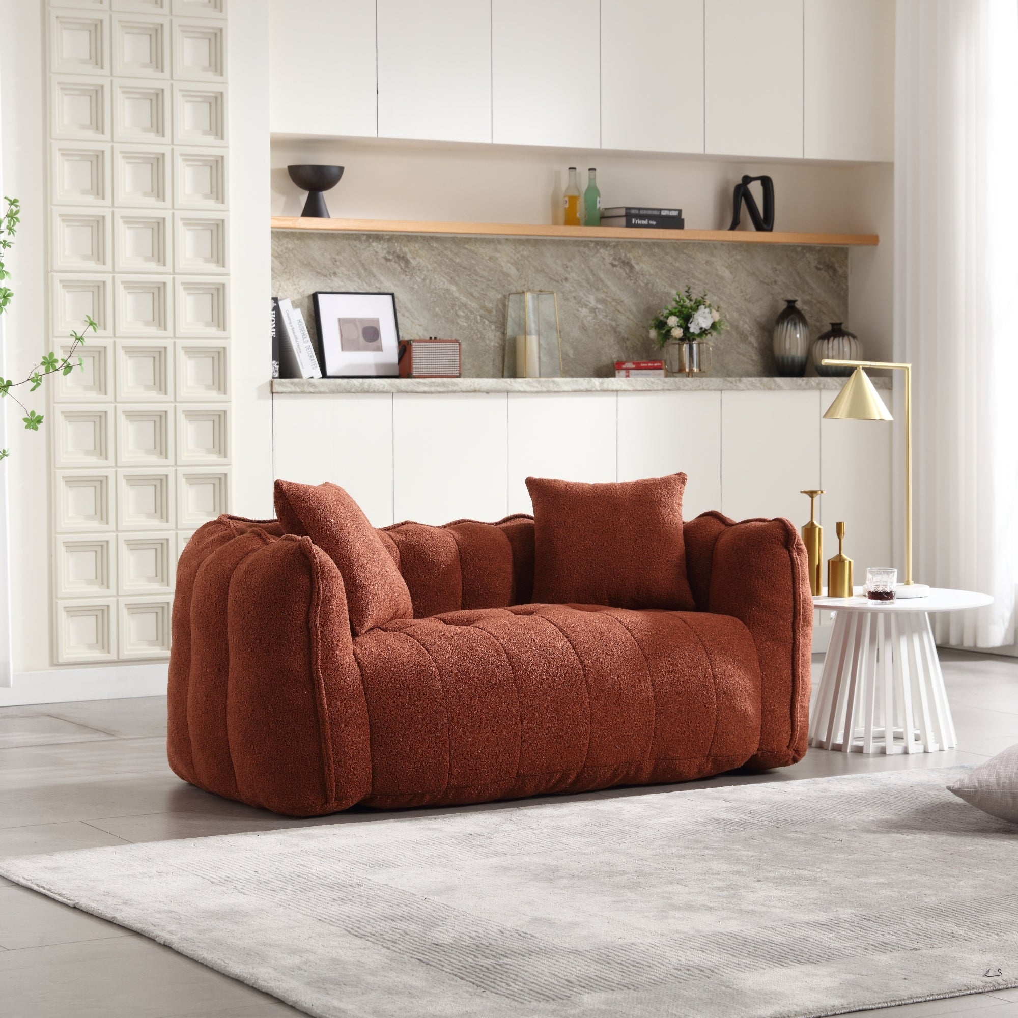 Double Bean Bag Chair - Square Sofa Recliner-American Furniture Outlet