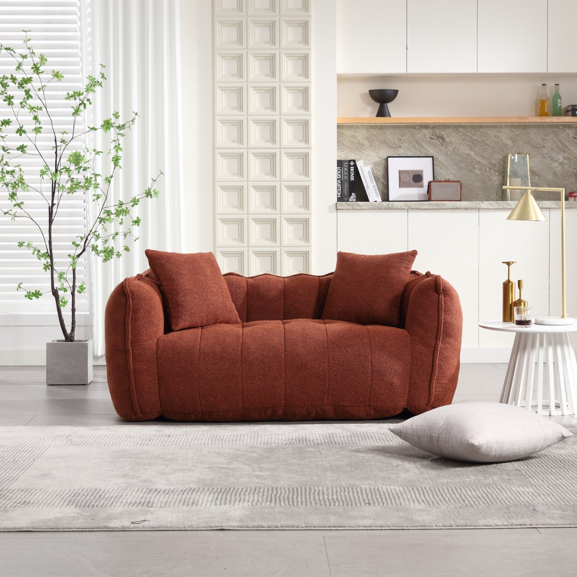 Double Bean Bag Chair - Square Sofa Recliner-American Furniture Outlet