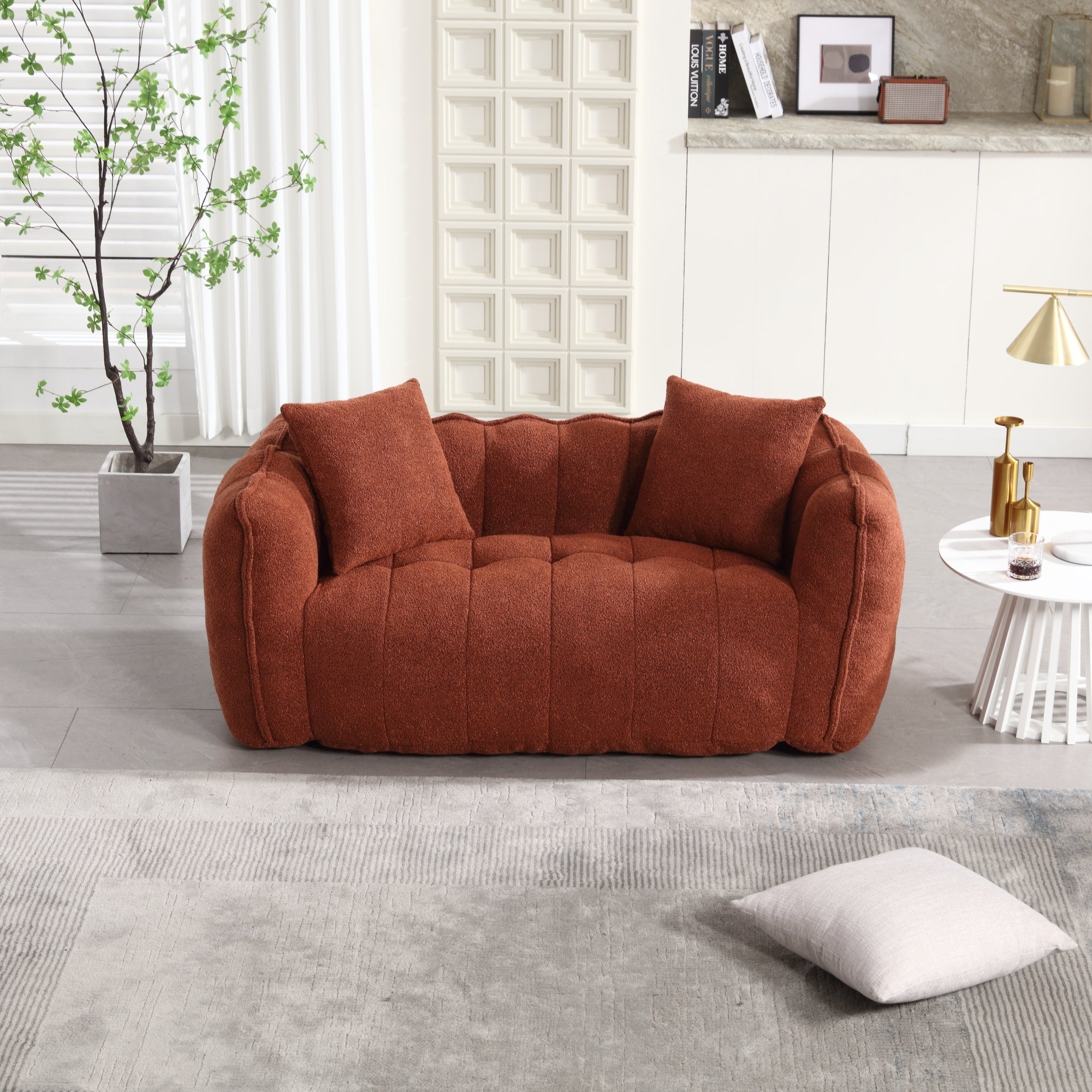 Double Bean Bag Chair - Square Sofa Recliner-American Furniture Outlet