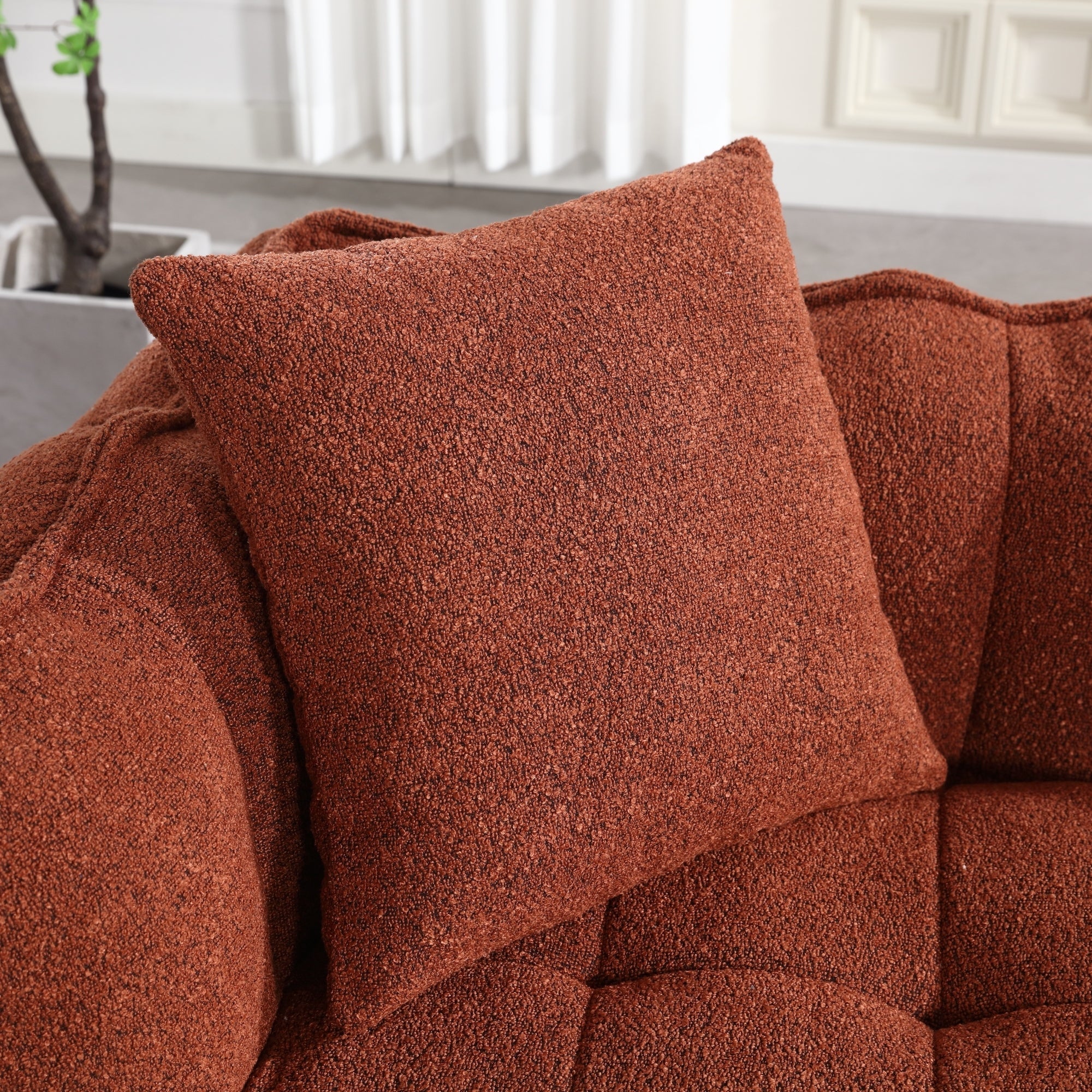 Double Bean Bag Chair - Square Sofa Recliner-American Furniture Outlet