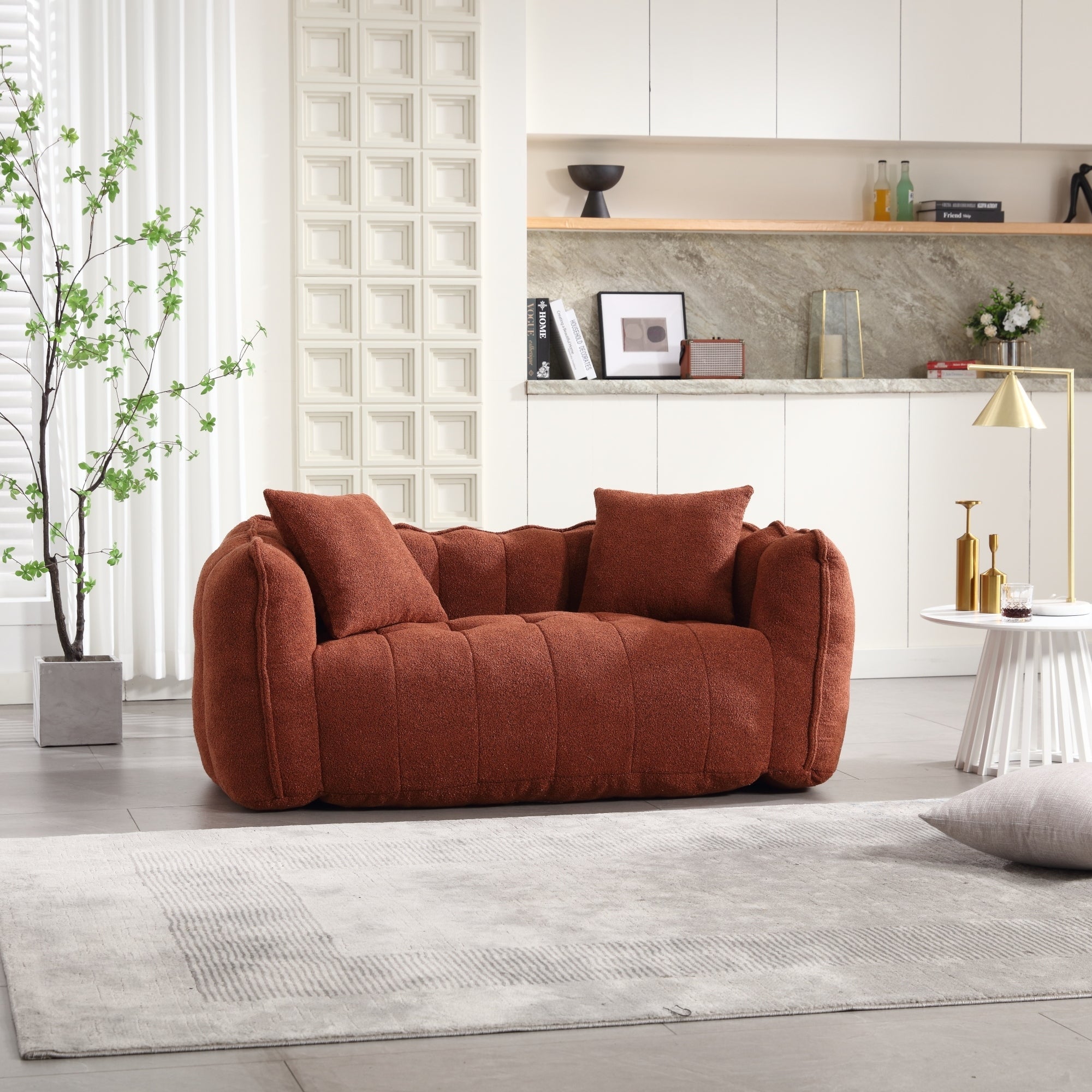 Double Bean Bag Chair - Square Sofa Recliner-American Furniture Outlet