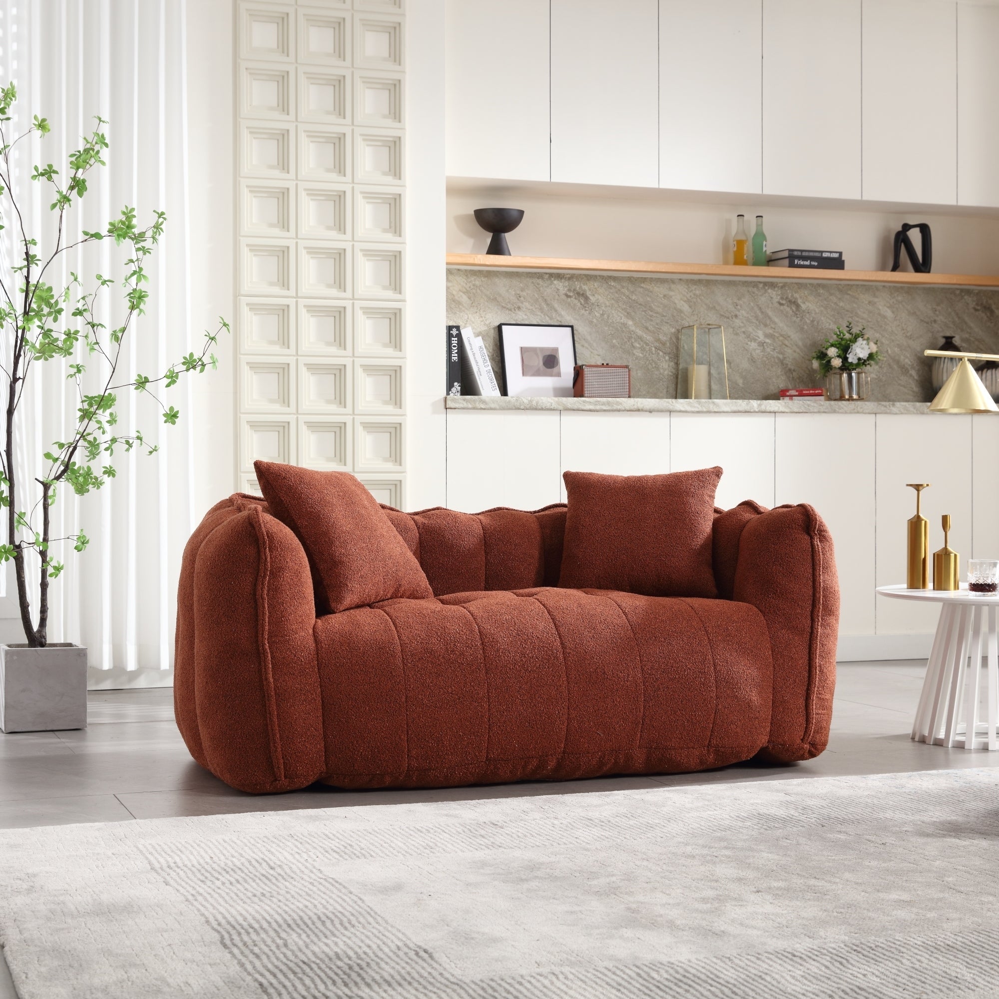 Double Bean Bag Chair - Square Sofa Recliner-American Furniture Outlet