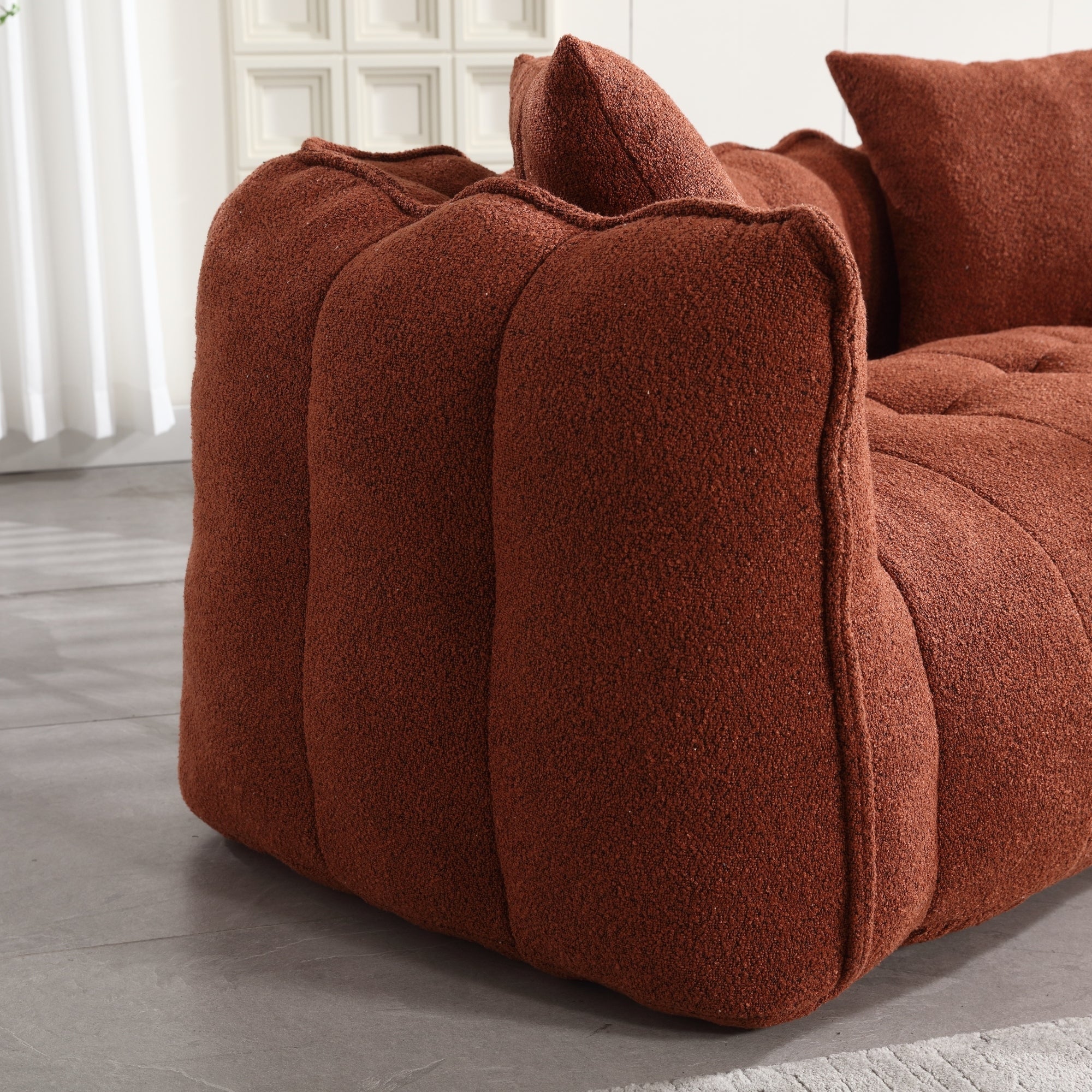 Double Bean Bag Chair - Square Sofa Recliner-American Furniture Outlet