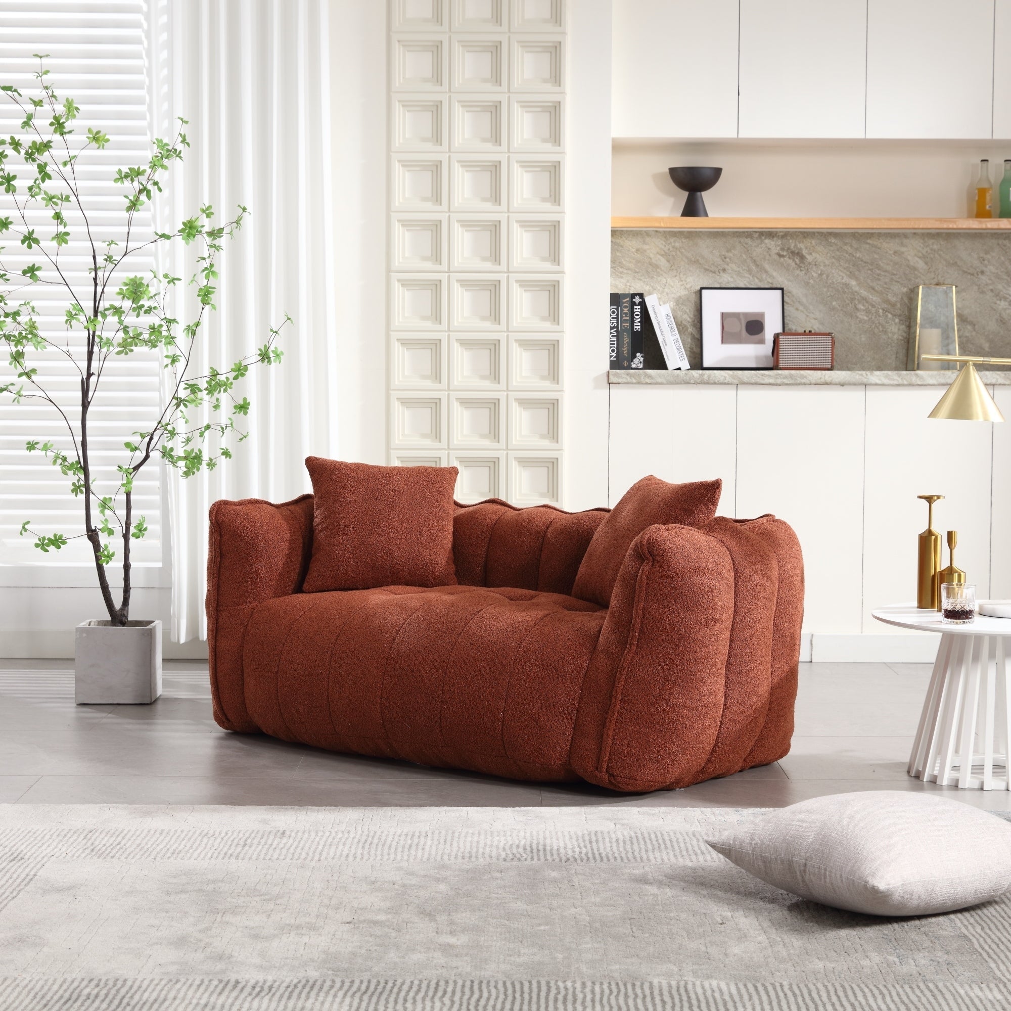 Double Bean Bag Chair - Square Sofa Recliner-American Furniture Outlet