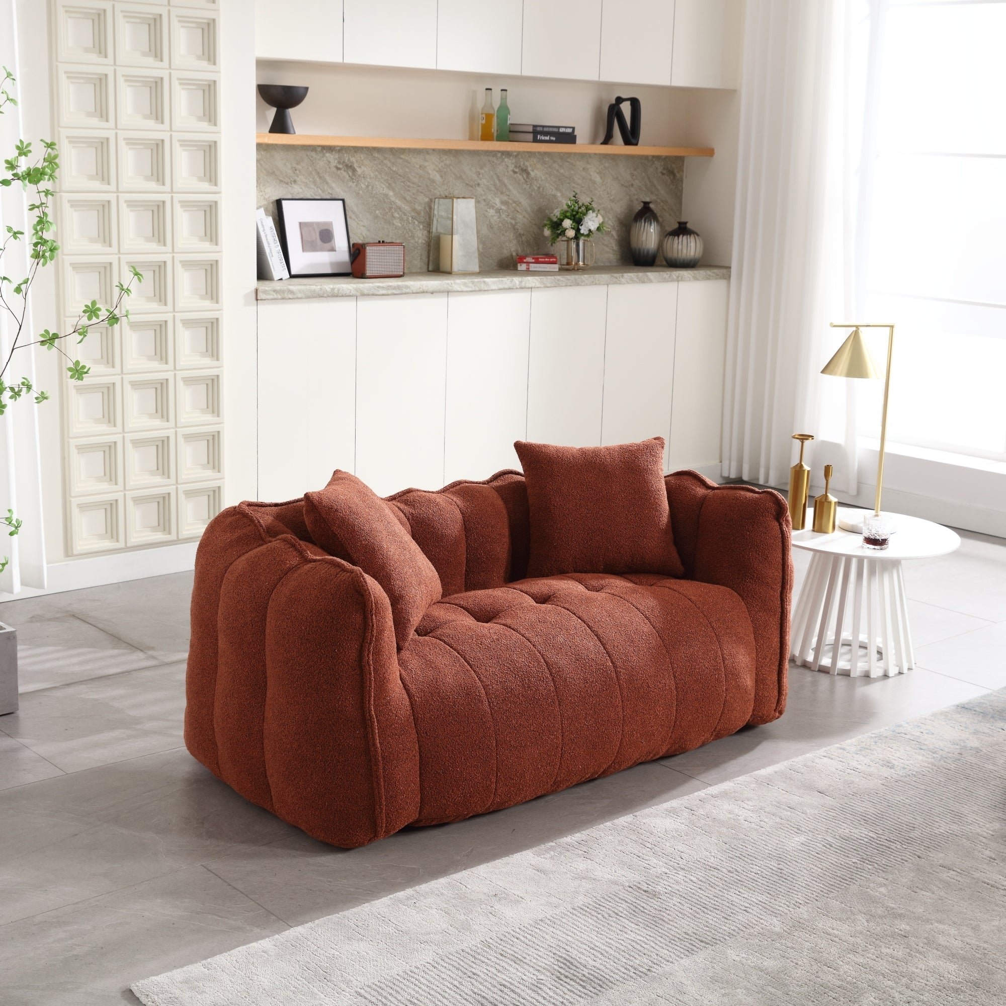 Double Bean Bag Chair - Square Sofa Recliner-American Furniture Outlet