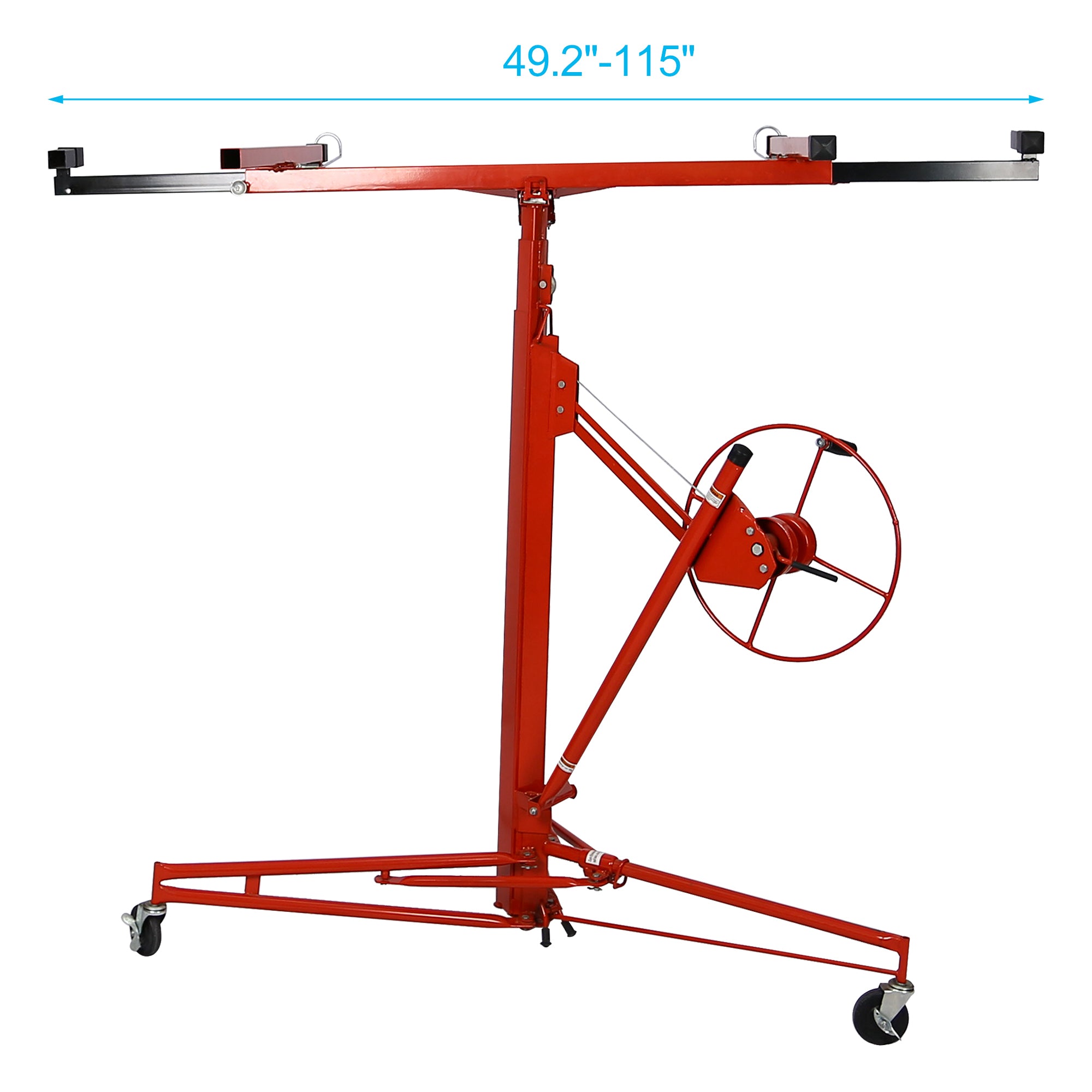 Drywall Lift Panel 11' Lift Drywall Panel Hoist Jack Lifter | Red | Convenient Solution for Drywall Installation-American Furniture Outlet