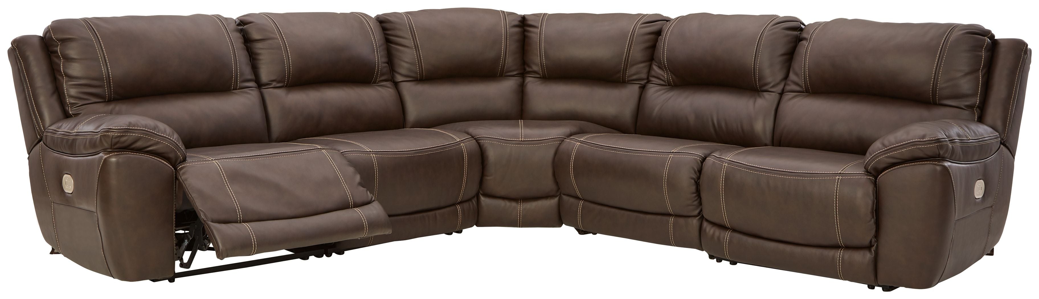 Dunleith Leather Power Reclining Sectional-Signature Design by Ashley®-American Furniture Outlet