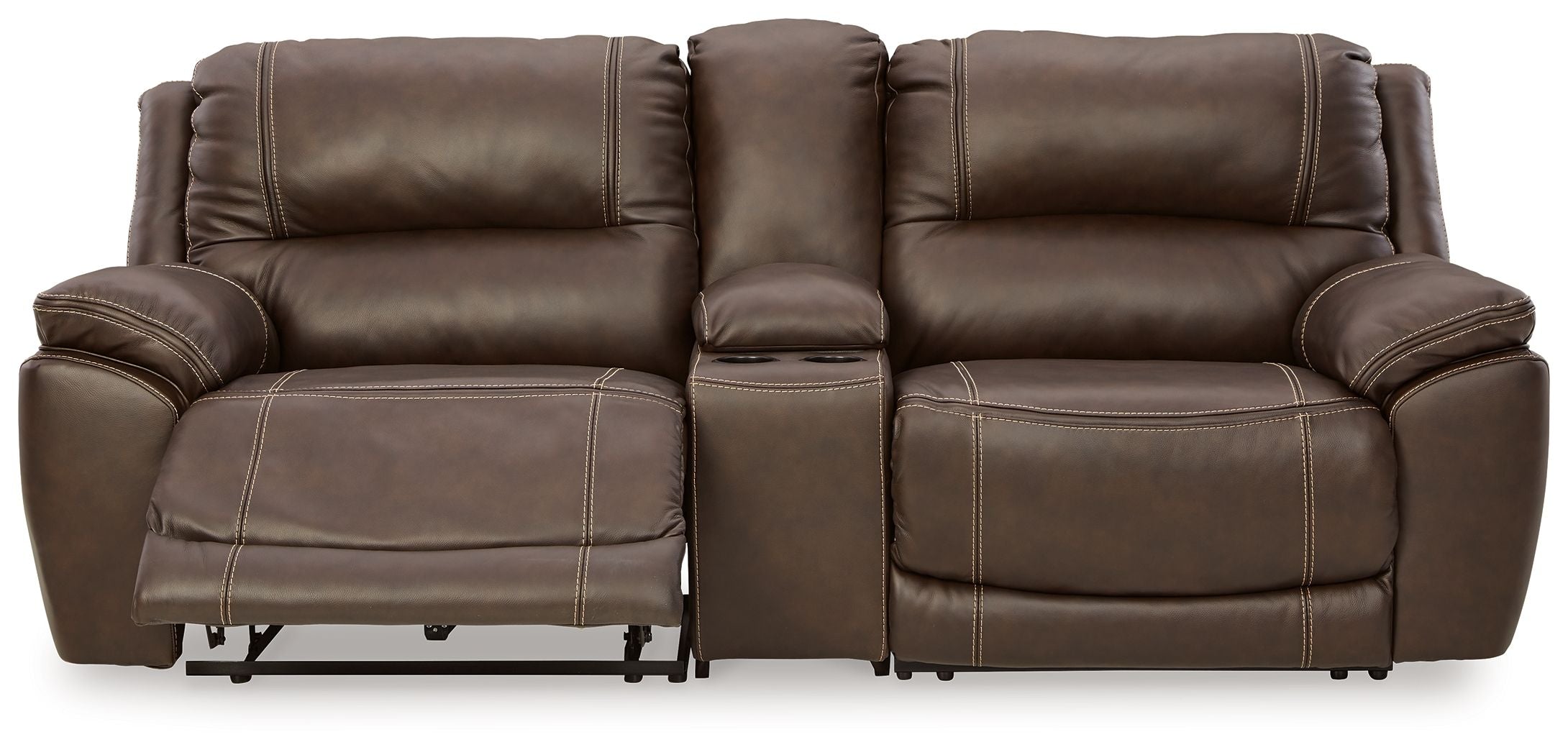 Dunleith Leather Power Reclining Sectional-Signature Design by Ashley®-American Furniture Outlet