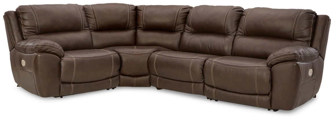 Dunleith Leather Power Reclining Sectional-Signature Design by Ashley®-American Furniture Outlet