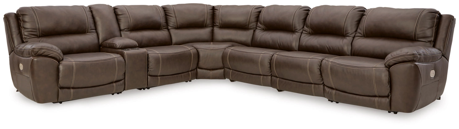 Dunleith Leather Power Reclining Sectional-Signature Design by Ashley®-American Furniture Outlet