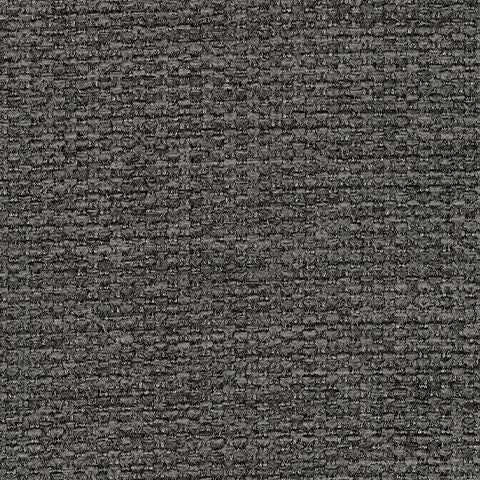 Close-up of charcoal woven fabric upholstery with dense textured pattern