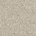 Woven upholstery fabric swatch, cream and light tan textured pattern