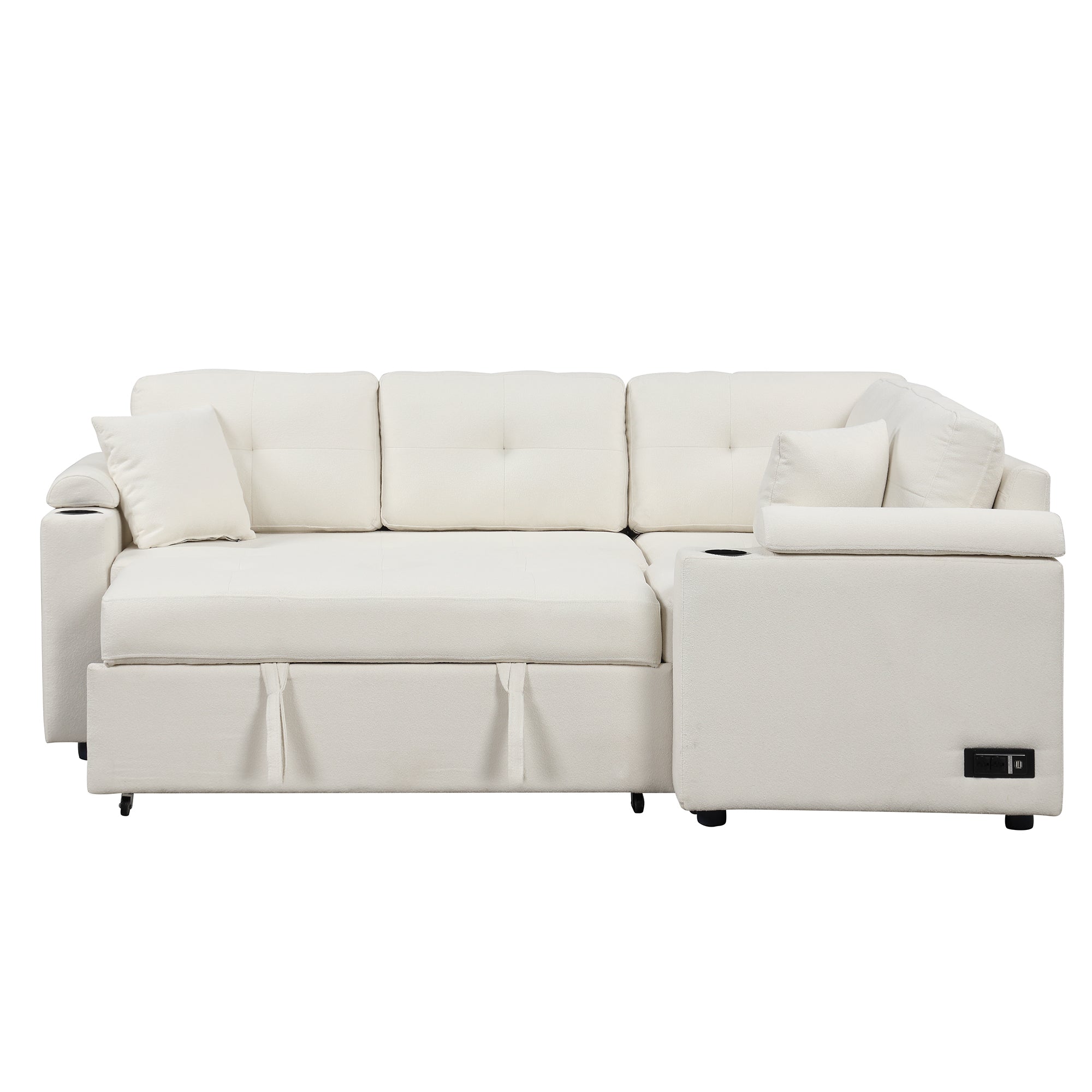 Element - Boucle Sleeper Sectional-American Furniture Outlet