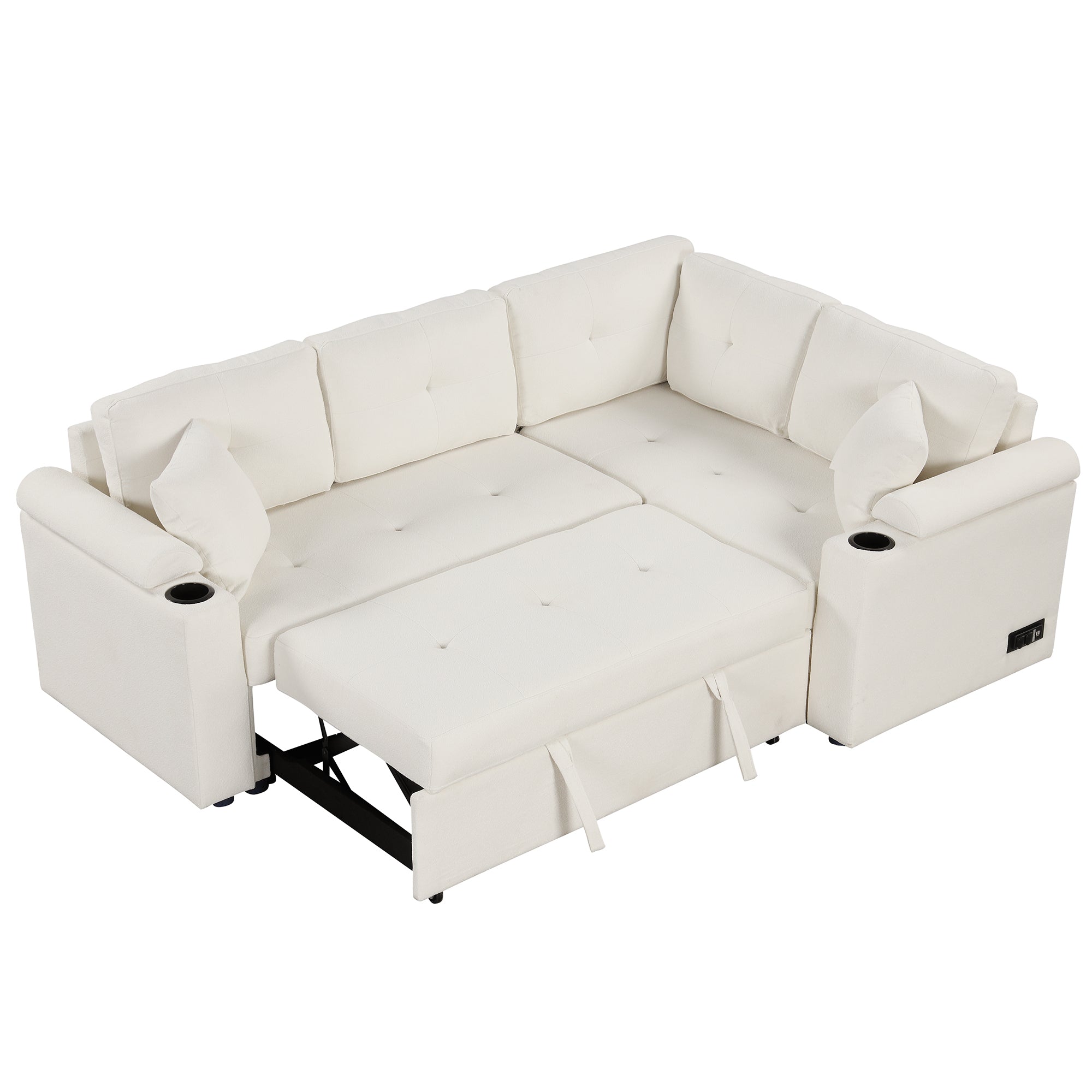 Element - Boucle Sleeper Sectional-American Furniture Outlet