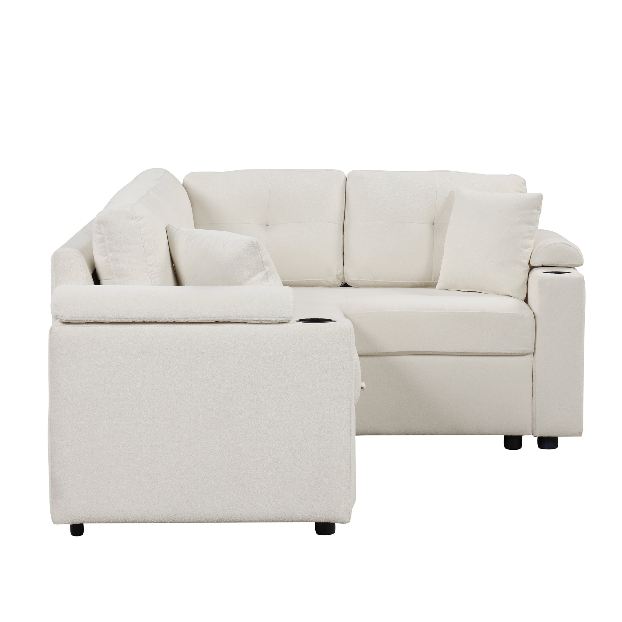 Element - Boucle Sleeper Sectional-American Furniture Outlet