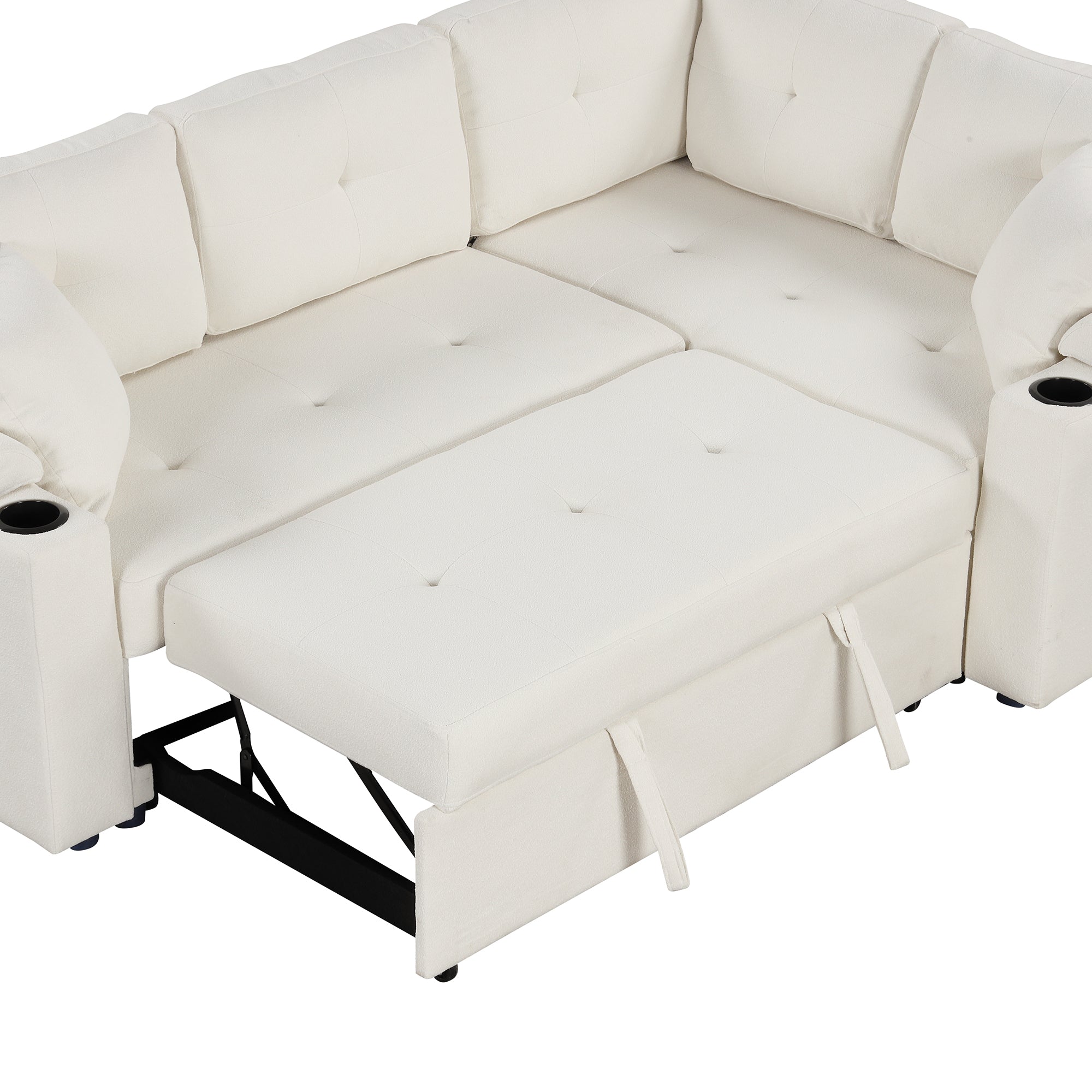 Element - Boucle Sleeper Sectional-American Furniture Outlet