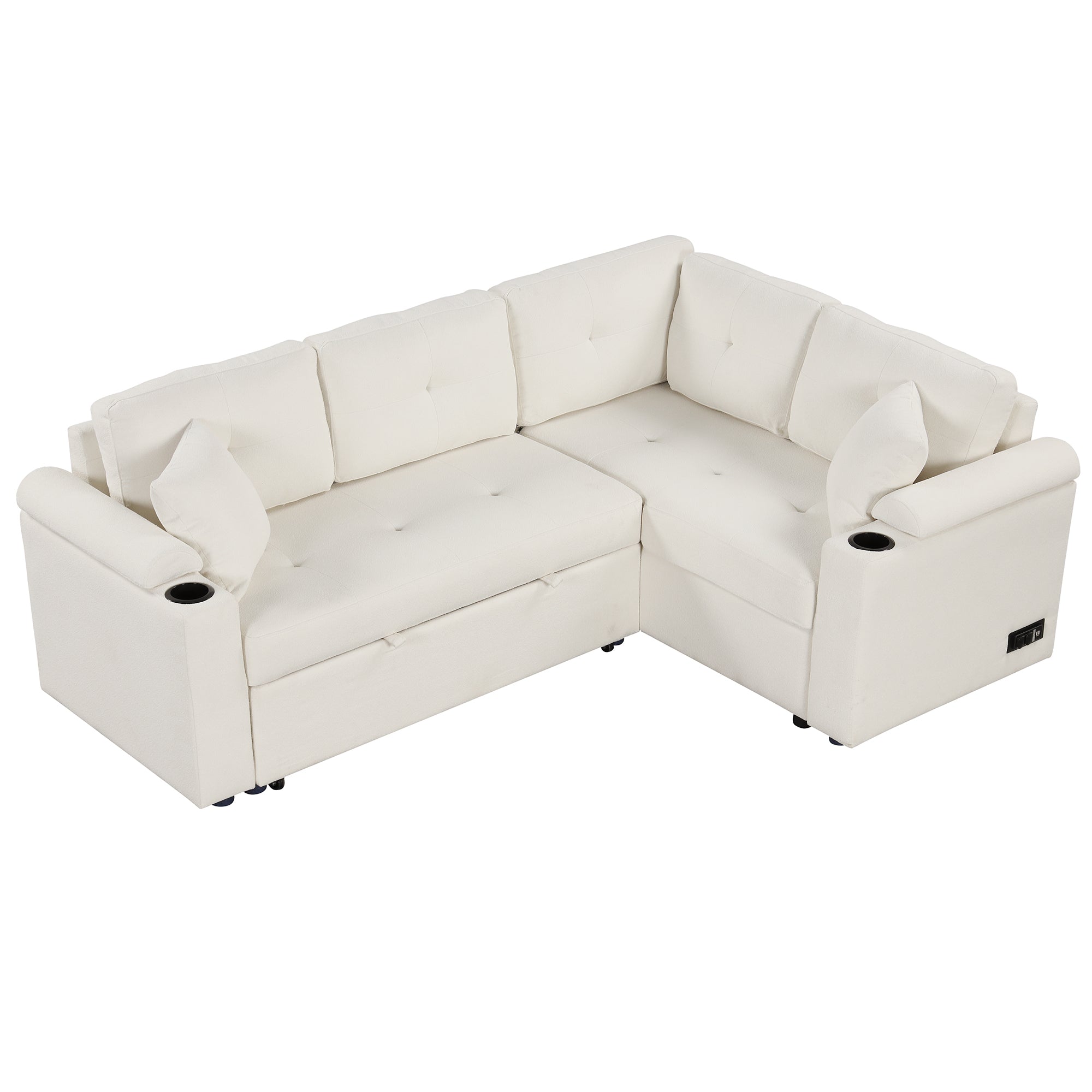 Element - Boucle Sleeper Sectional-American Furniture Outlet