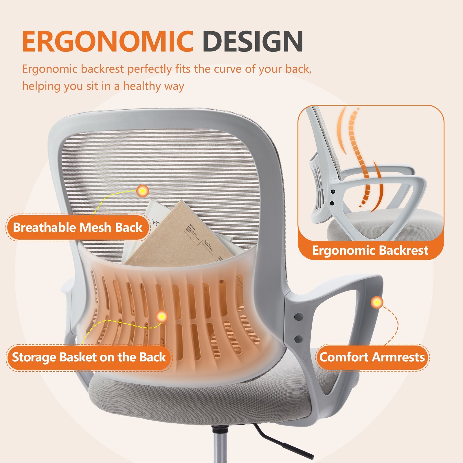 Ergonomic Drafting Chair-American Furniture Outlet