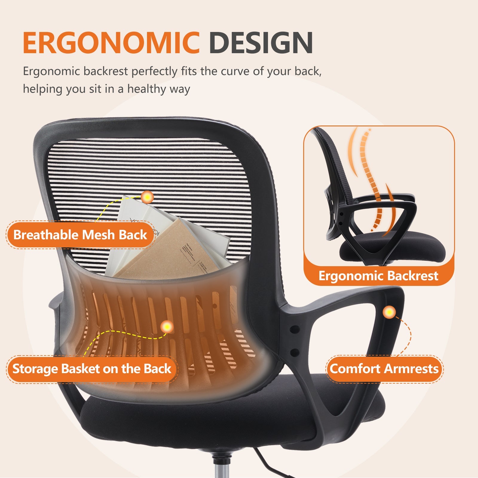 Ergonomic Drafting Chair-American Furniture Outlet