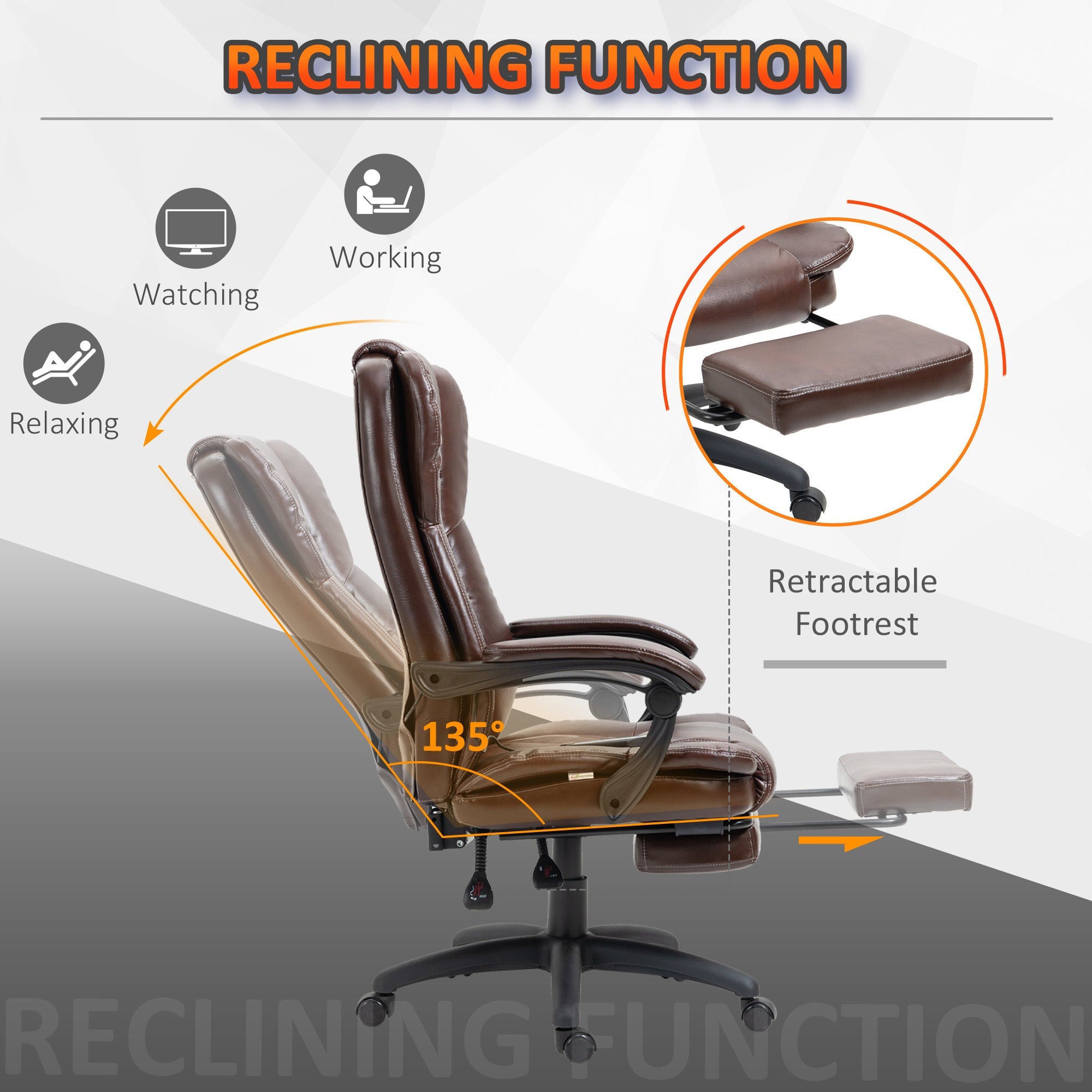 Ergonomic Massage Office Chair-American Furniture Outlet