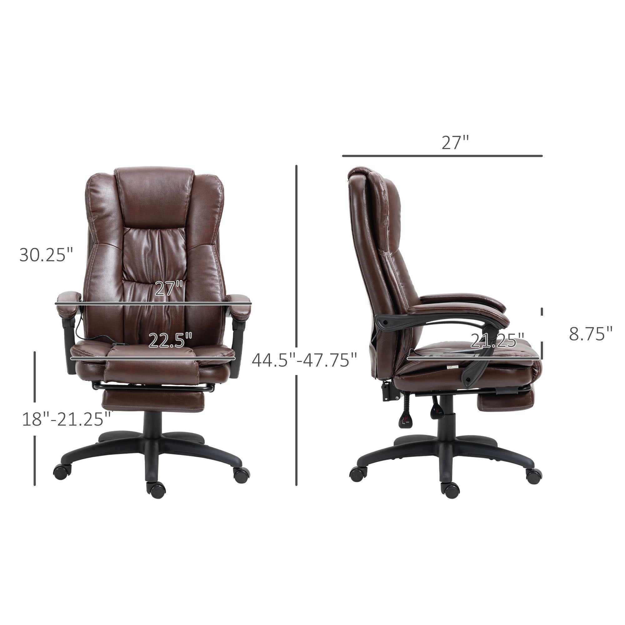 Ergonomic Massage Office Chair-American Furniture Outlet