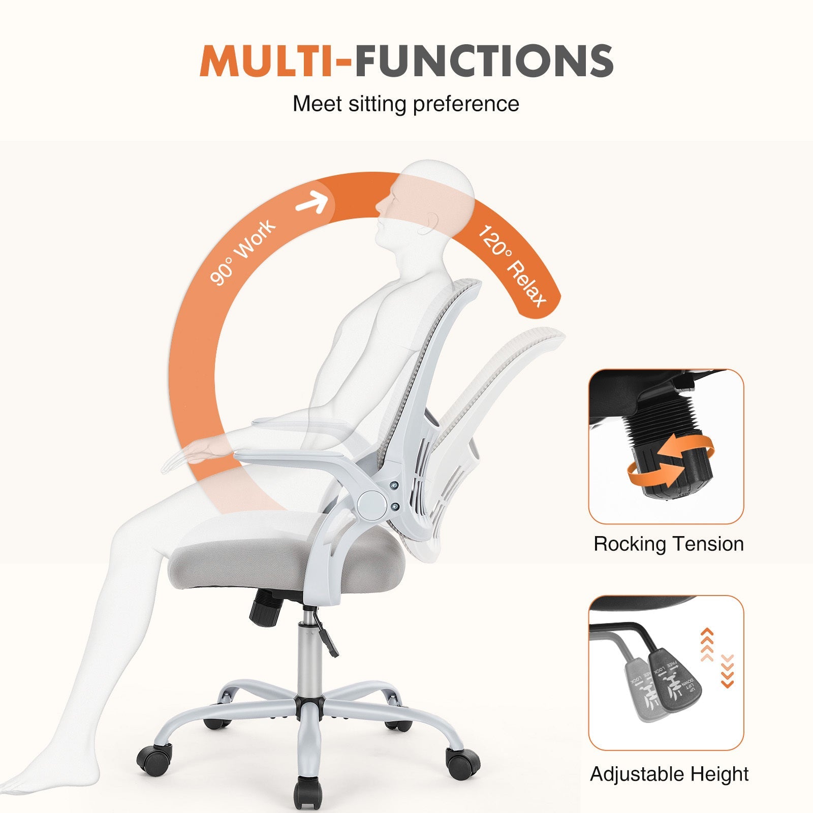 Ergonomic Mesh Office Chair-American Furniture Outlet