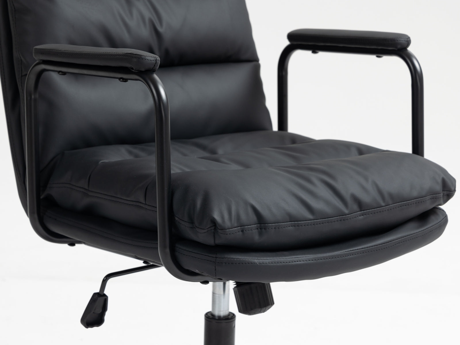 Ergonomic Office Chair with 40° Recline & Padded Armrest- Black-American Furniture Outlet