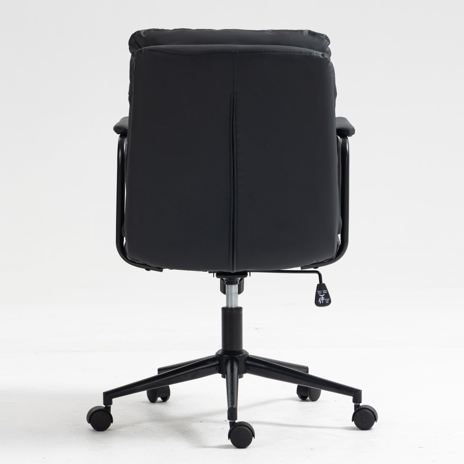 Ergonomic Office Chair with 40° Recline & Padded Armrest- Black-American Furniture Outlet