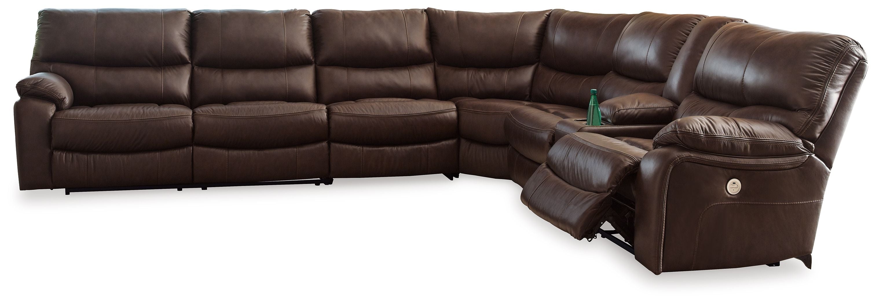 Family Circle Brown Power Reclining Sectional-Signature Design by Ashley®-American Furniture Outlet