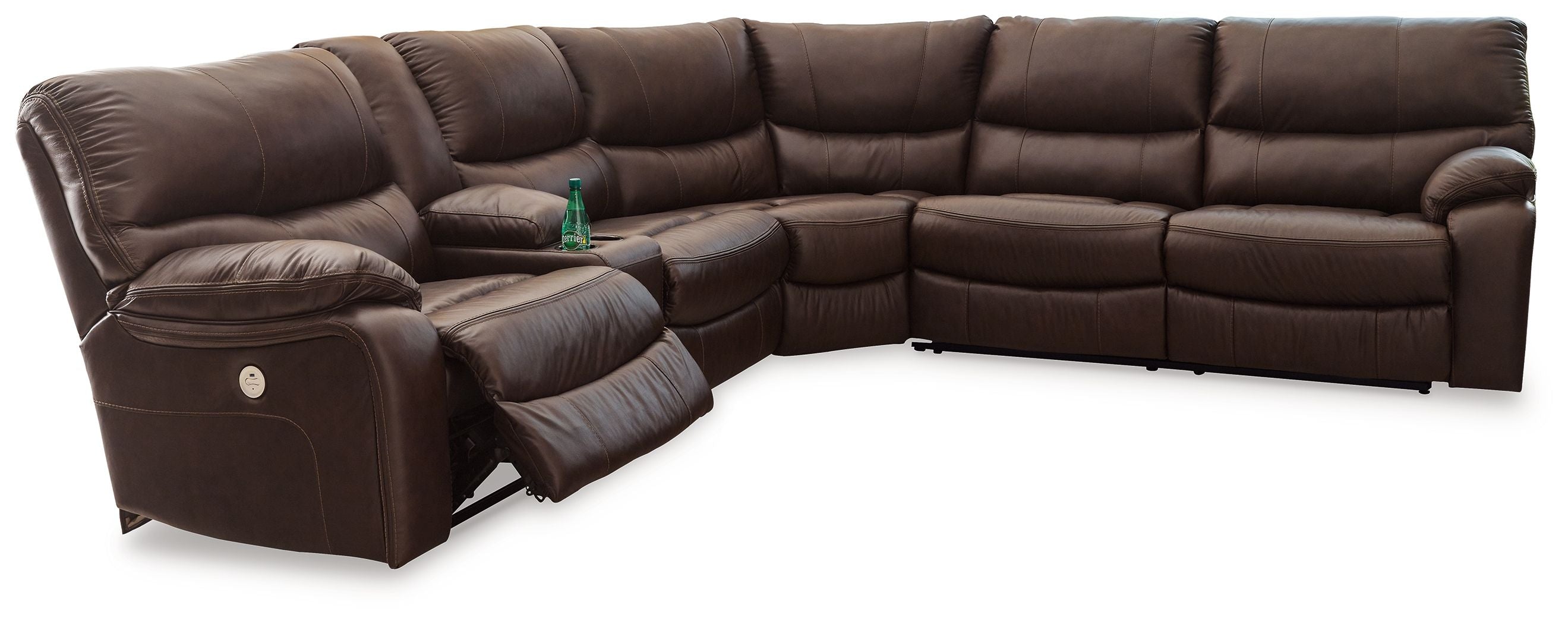 Family Circle Brown Power Reclining Sectional-Signature Design by Ashley®-American Furniture Outlet