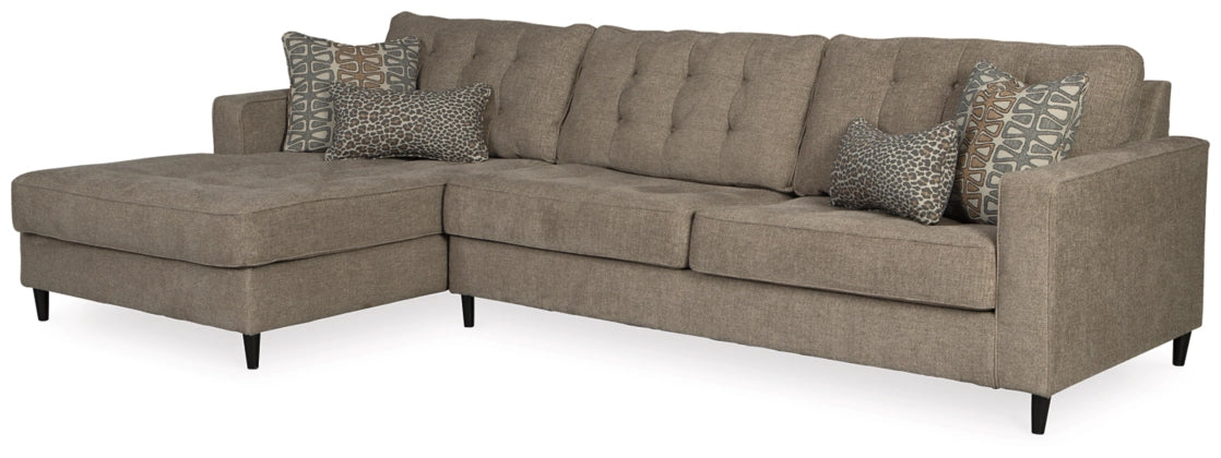 Flintshire Brown L Shaped Sectional-Signature Design by Ashley®-American Furniture Outlet