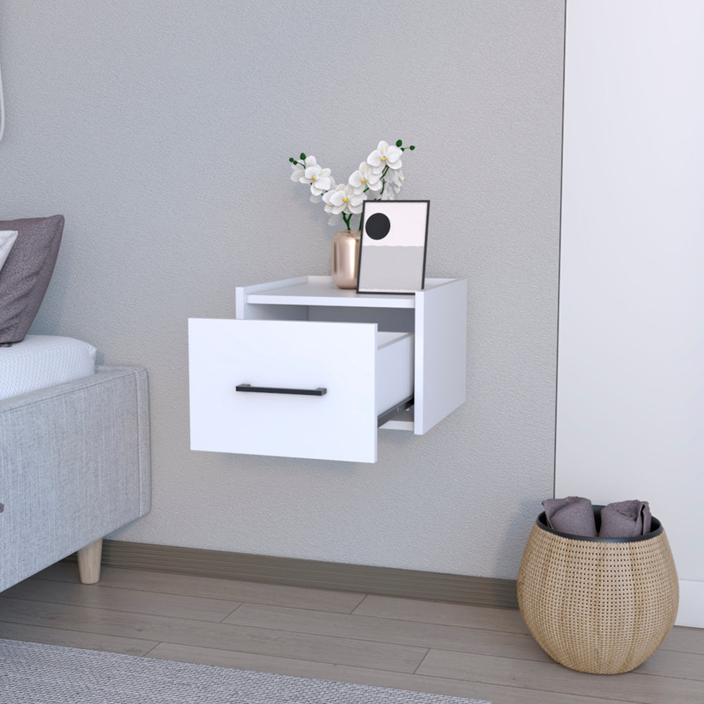Floating Nightstand White - Calion-American Furniture Outlet